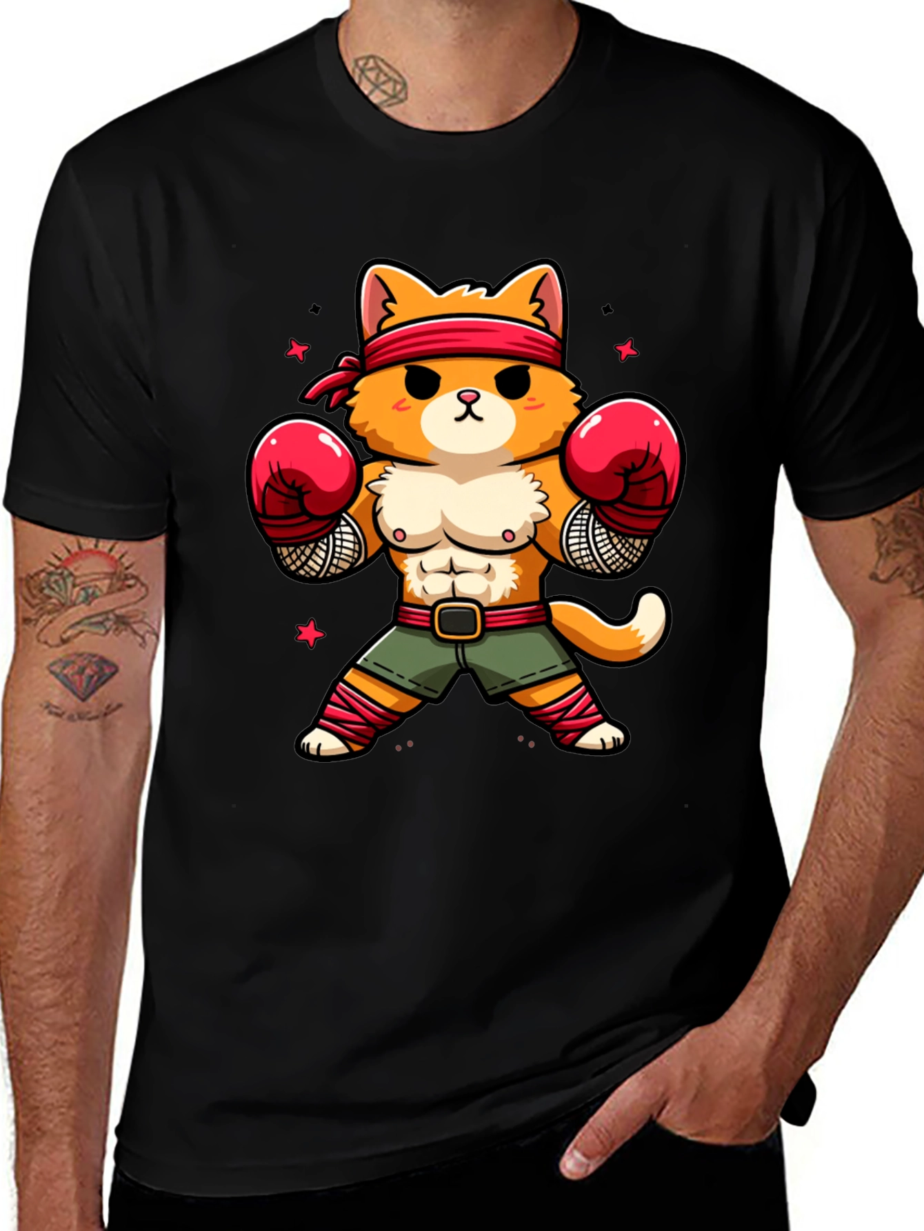 Funny Cat Boxer T-Shirt - Martial Arts Kitten Tee