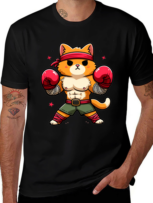 Funny Cat Boxer T-Shirt - Martial Arts Kitten Tee