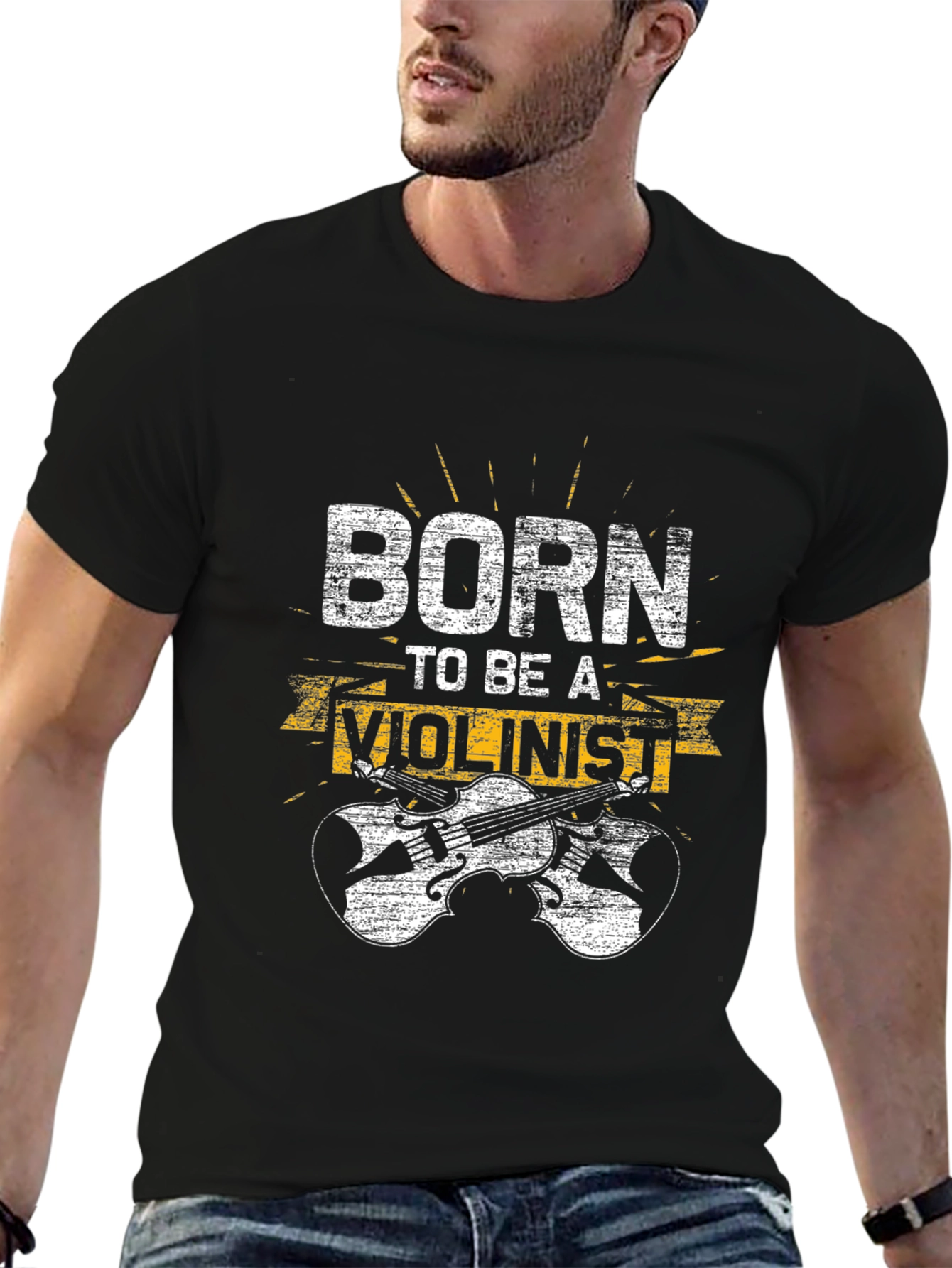 Born to Be a Violinist Black T-Shirt