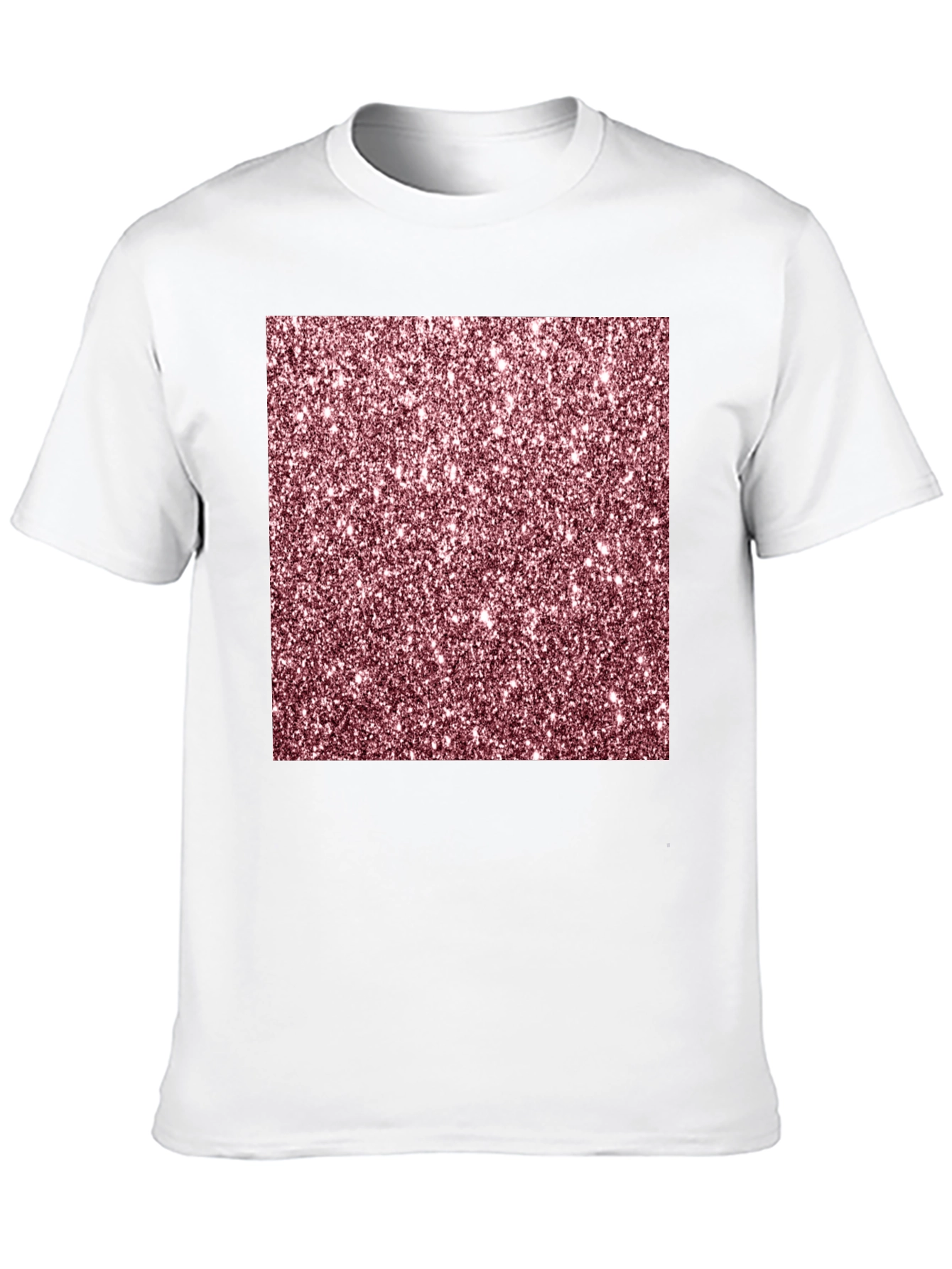Sparkling Glitter Graphic Black T-Shirt