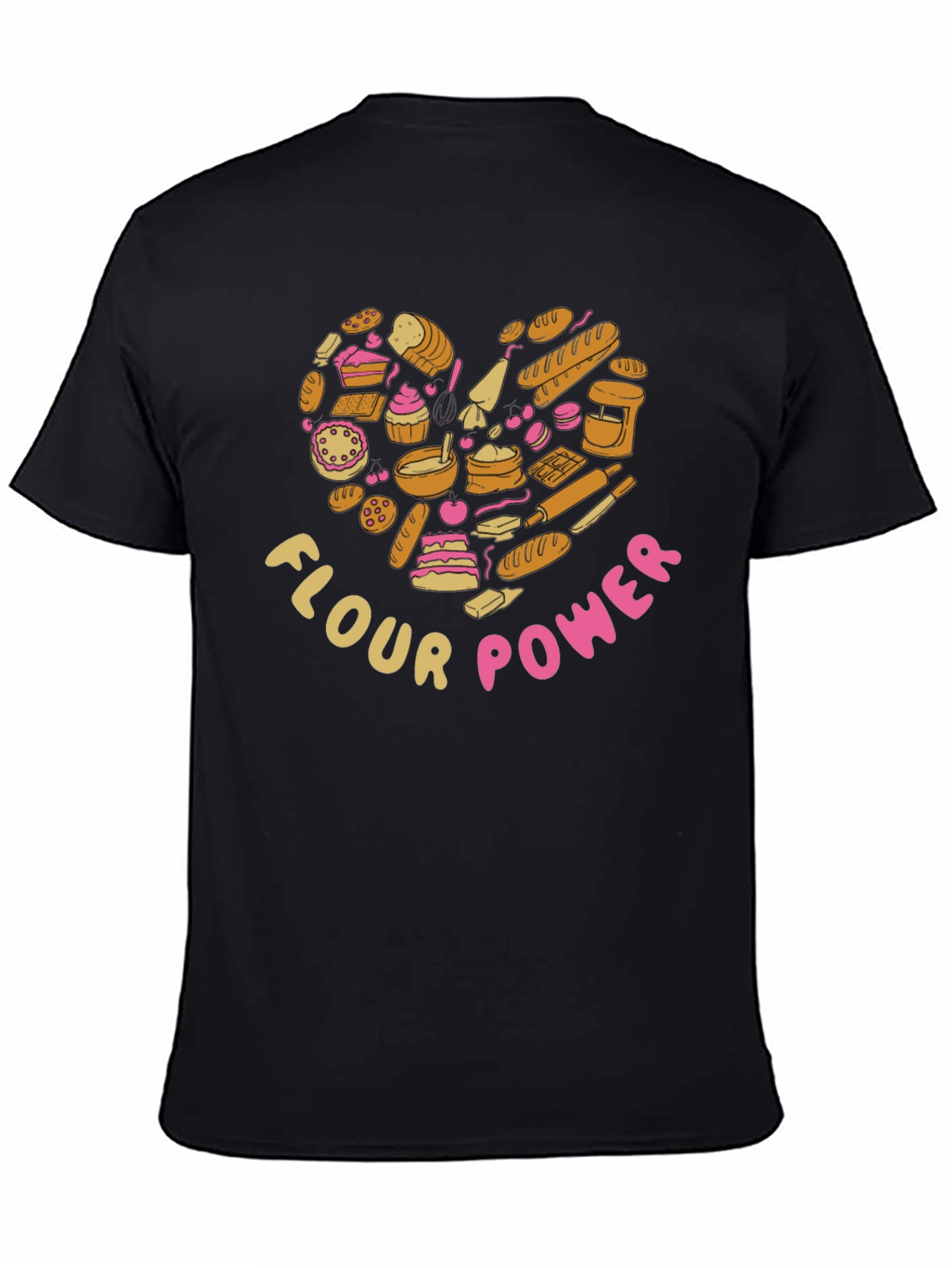 Flour Power Bakers Heart Graphic T-Shirt