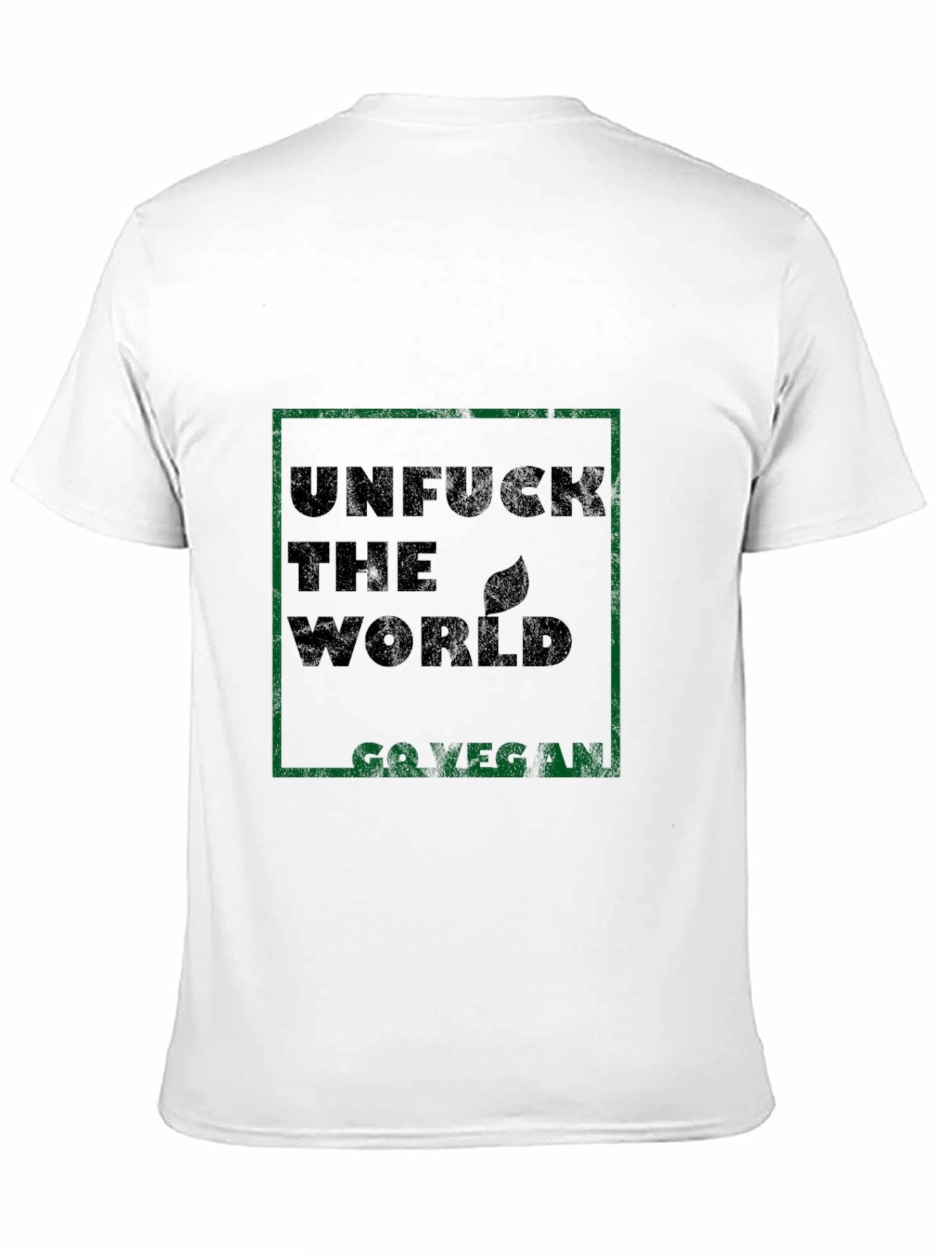 Unfuck the World Go Vegan Black T-Shirt