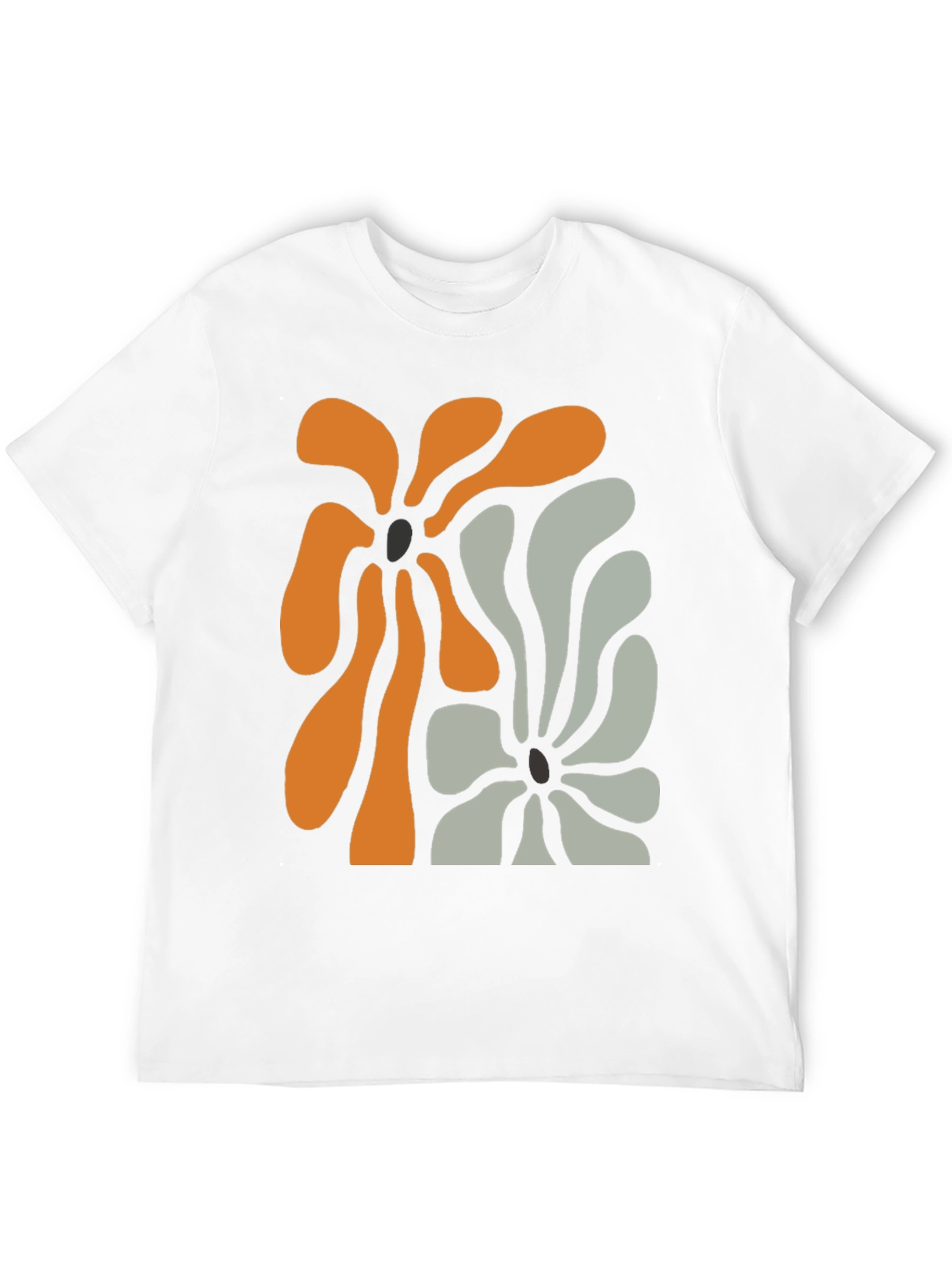 Abstract Floral Graphic Tee - Modern Design T-Shirt