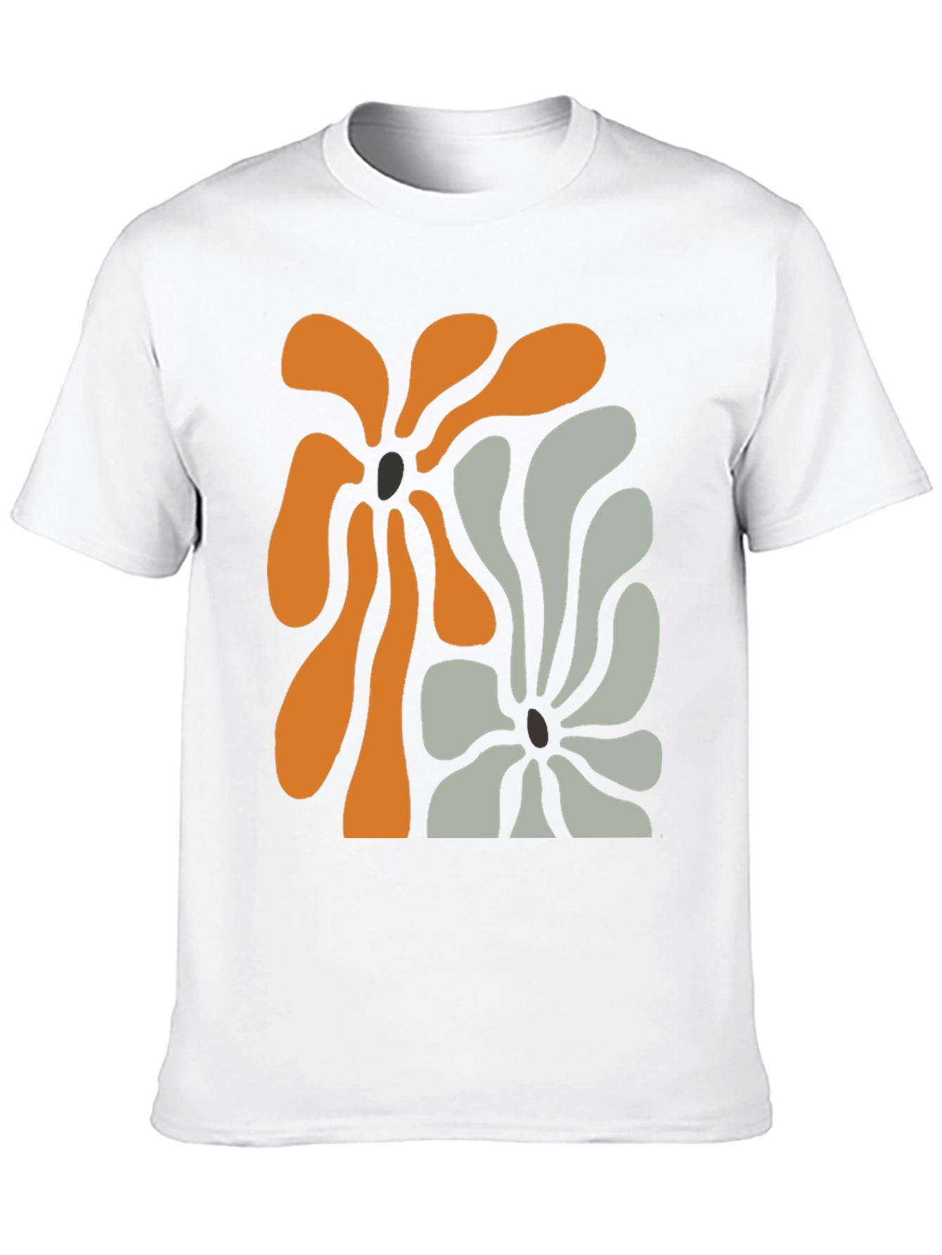 Abstract Floral Graphic Tee - Modern Design T-Shirt