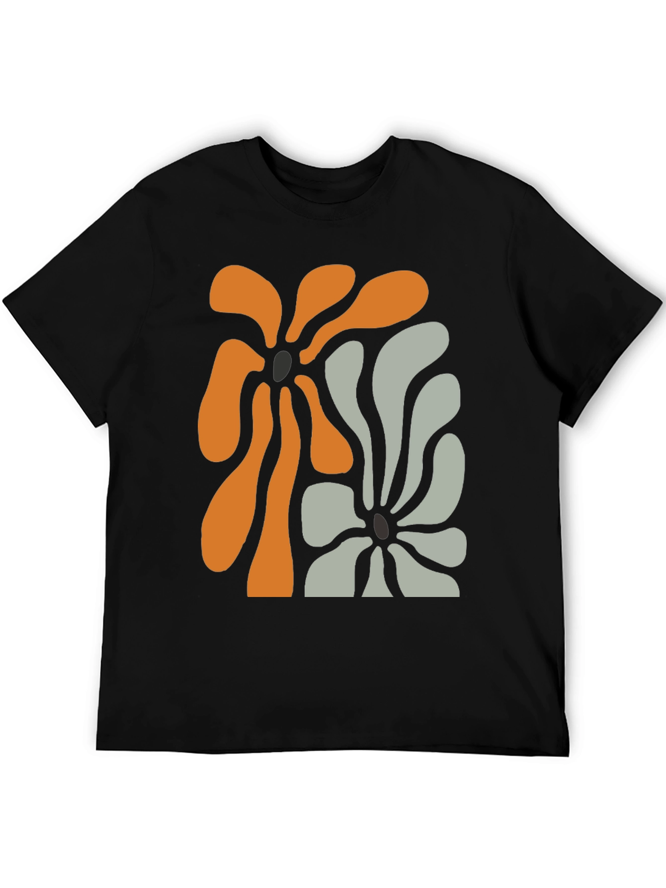 Abstract Floral Graphic Tee - Modern Design T-Shirt