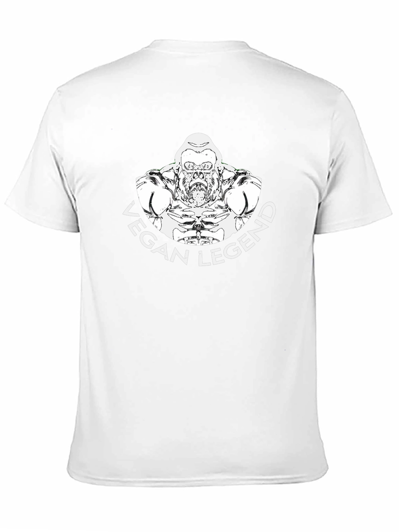 Vegan Legend Gorilla Graphic T-Shirt - Black Cotton
