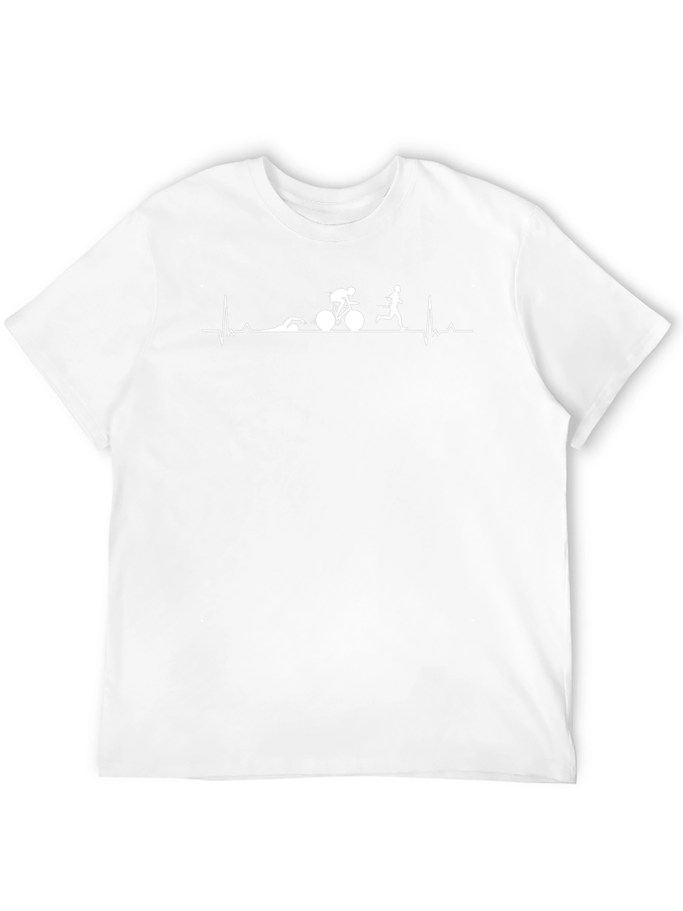 Triathlon Heartbeat T-Shirt - Swim Bike Run