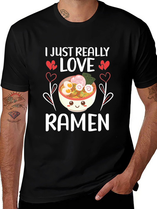 I Love Ramen Graphic Tee - Unisex Casual T-Shirt