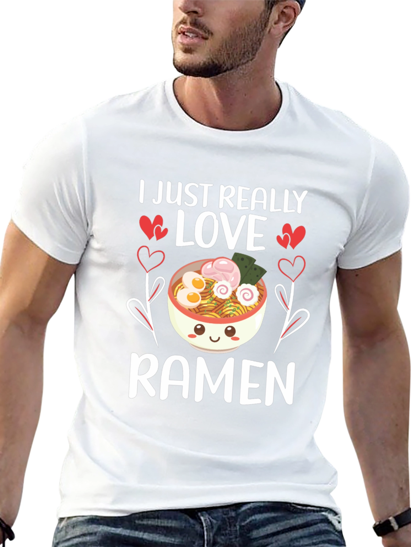 I Love Ramen Graphic Tee - Unisex Casual T-Shirt