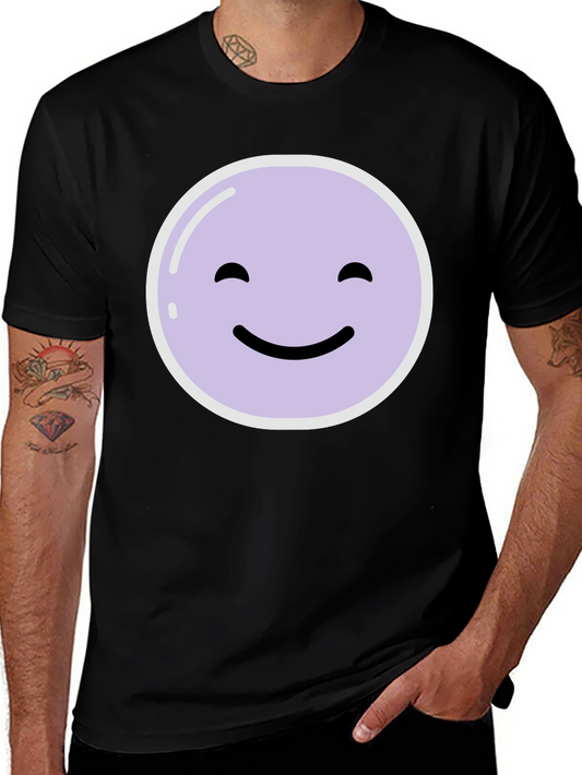 Smiley Face Graphic Tee - Casual Comfort