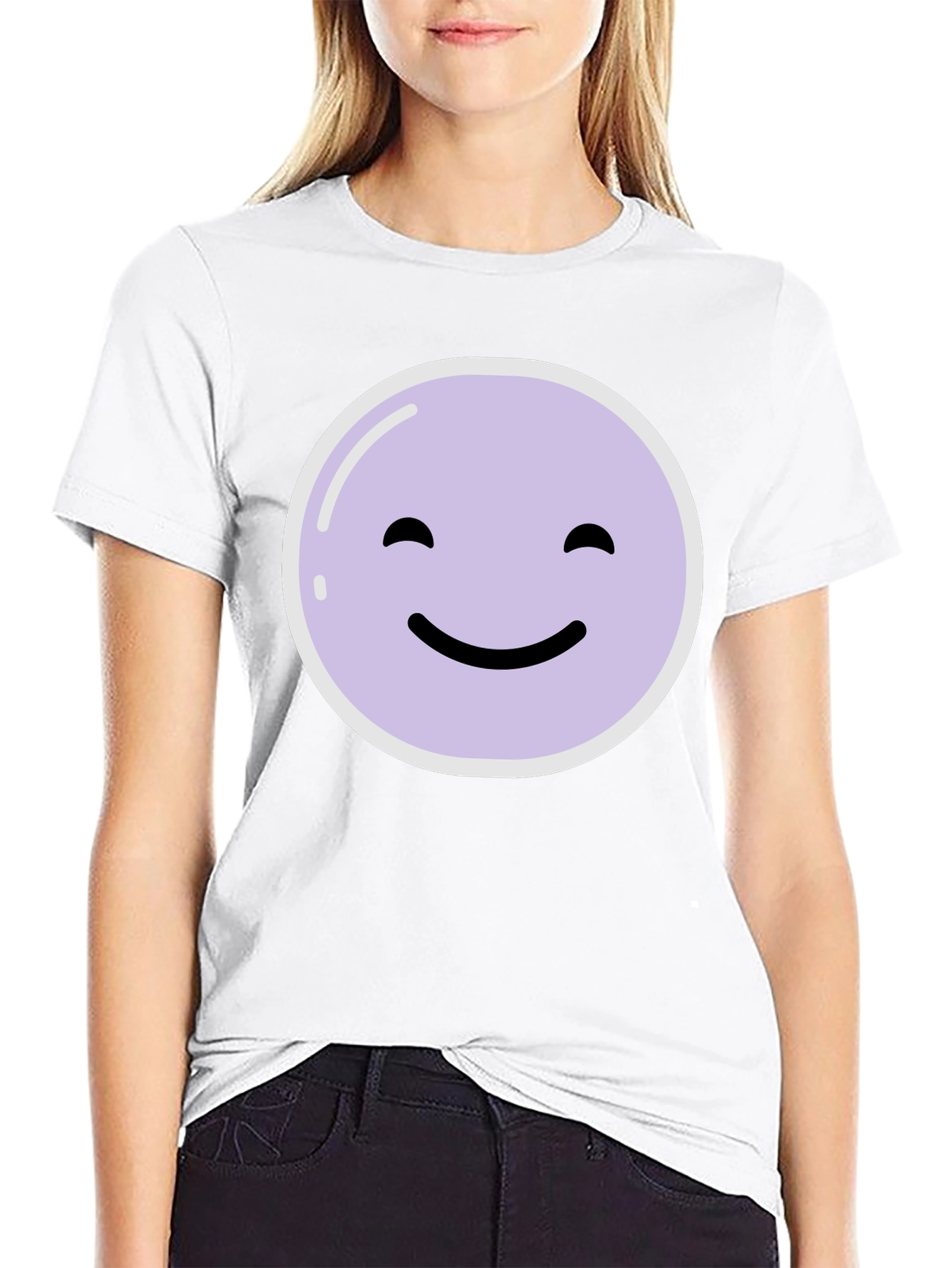 Smiley Face Graphic Tee - Casual Comfort