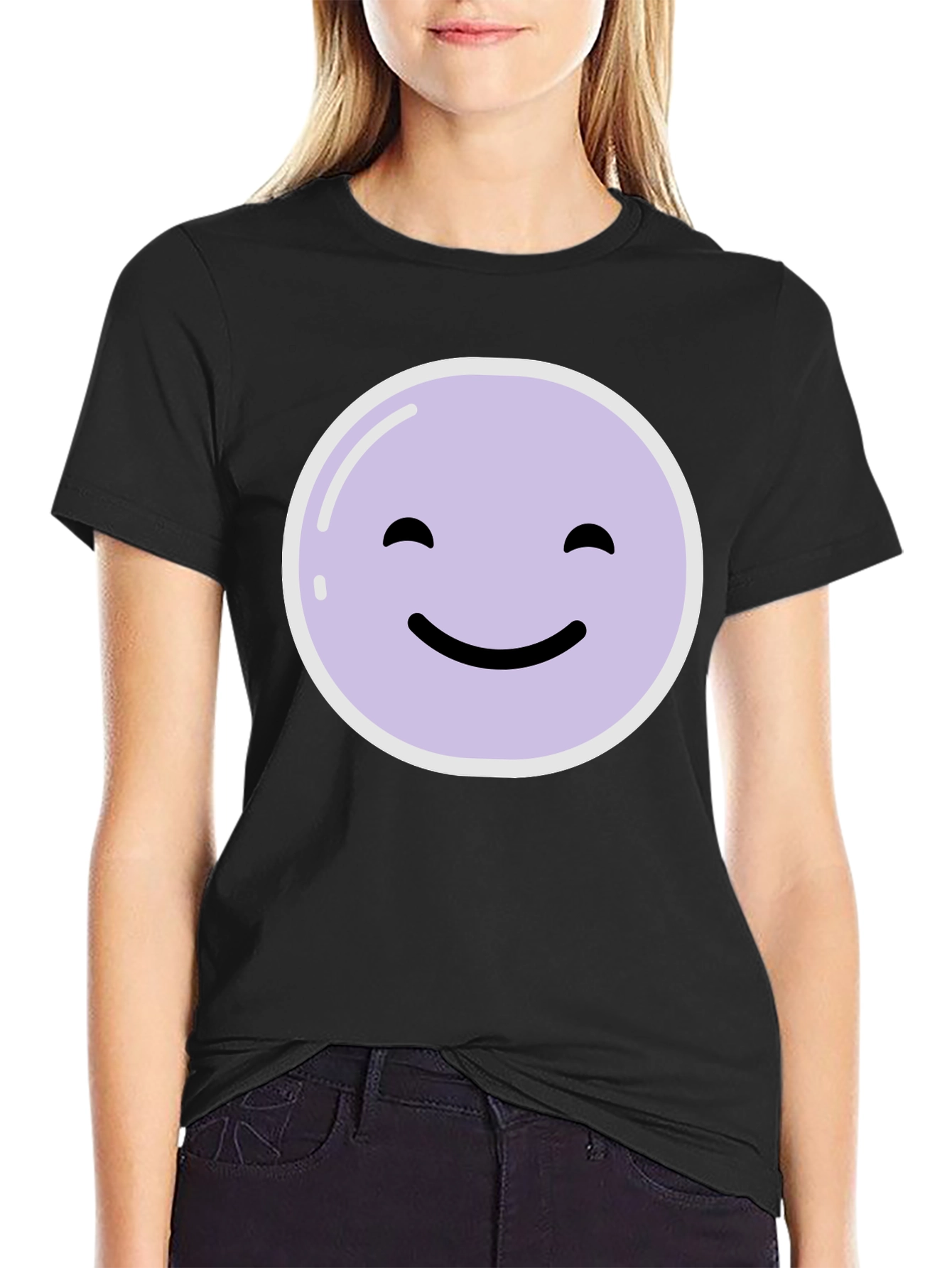 Smiley Face Graphic Tee - Casual Comfort