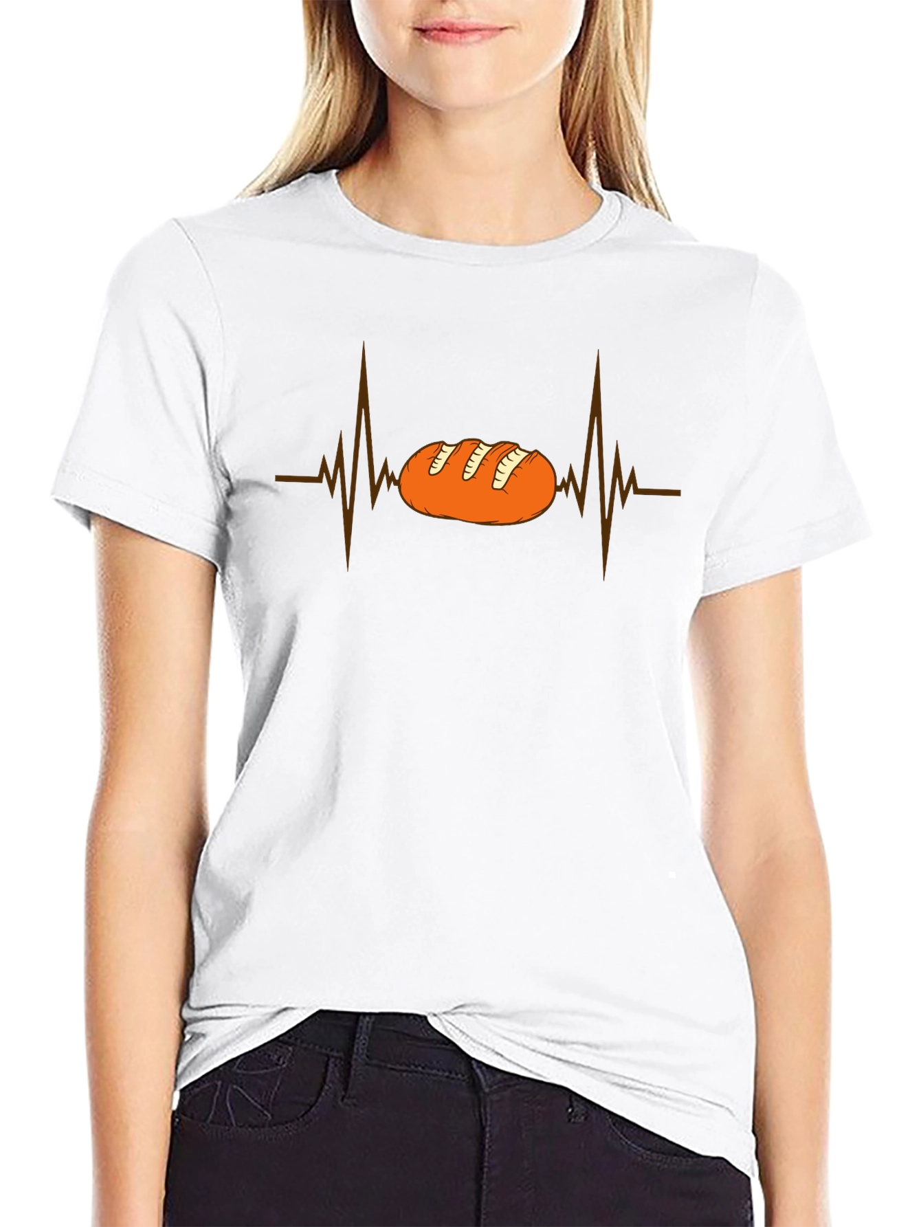Bread Heartbeat Graphic Tee - Funny Baker Shirt