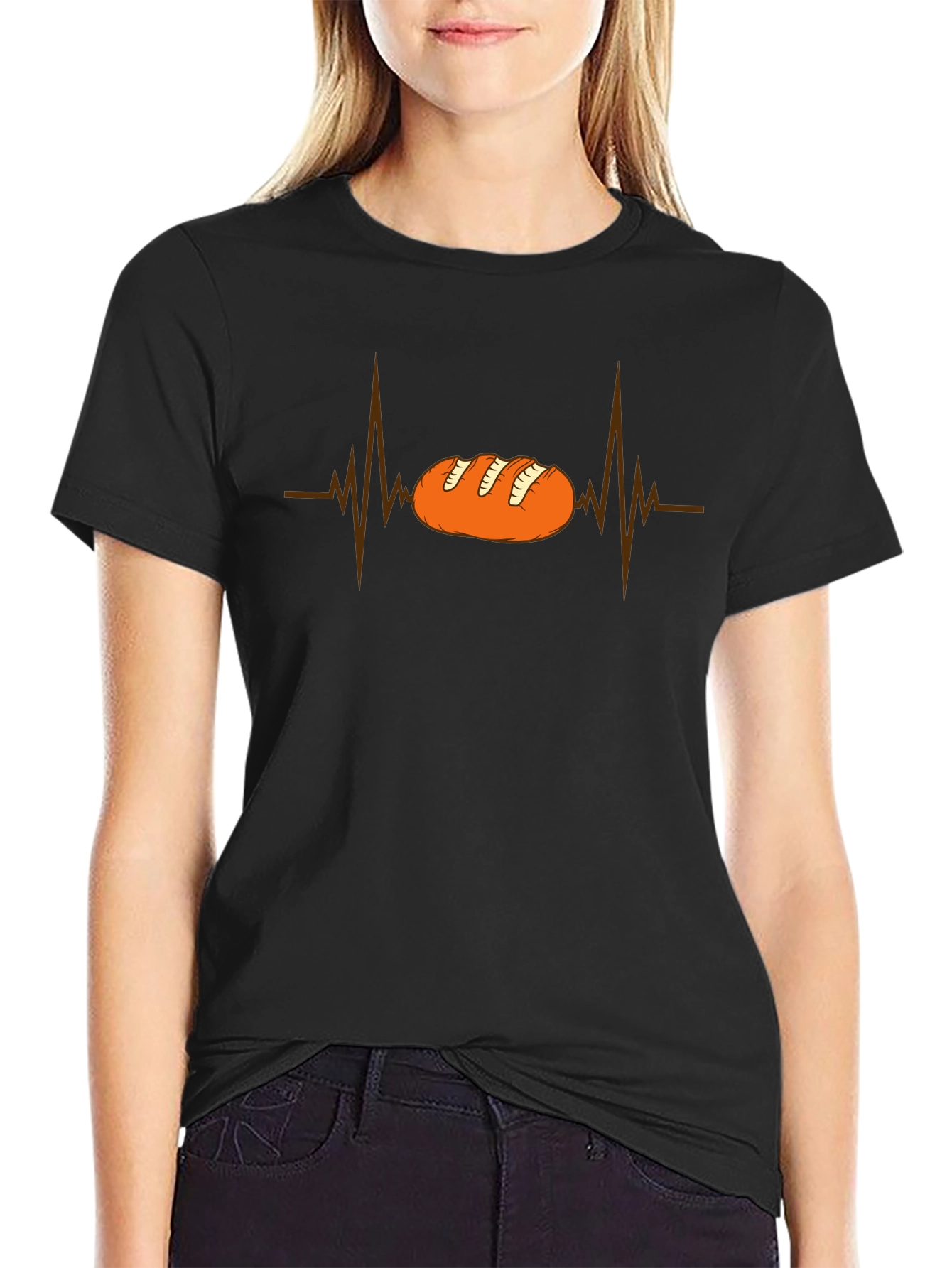 Bread Heartbeat Graphic Tee - Funny Baker Shirt