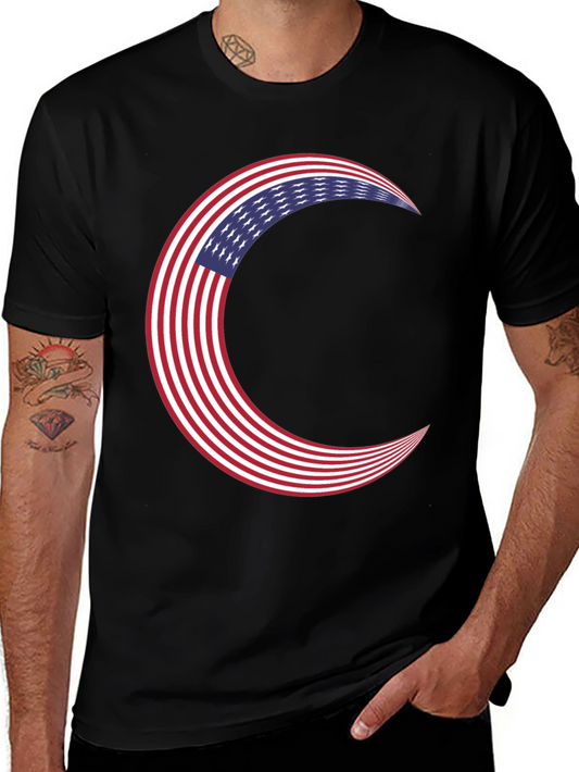 American Flag Crescent Moon T-Shirt