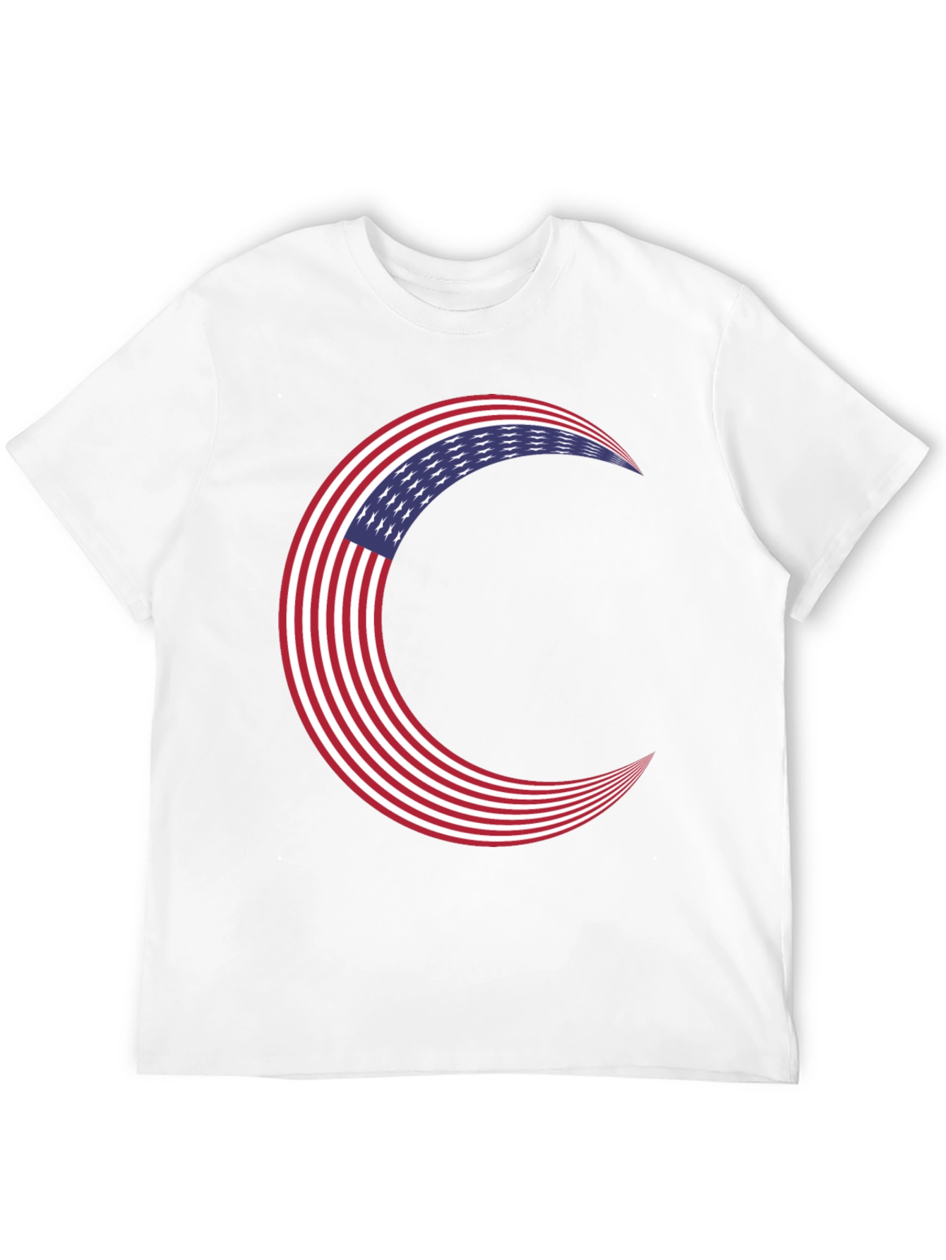 American Flag Crescent Moon T-Shirt