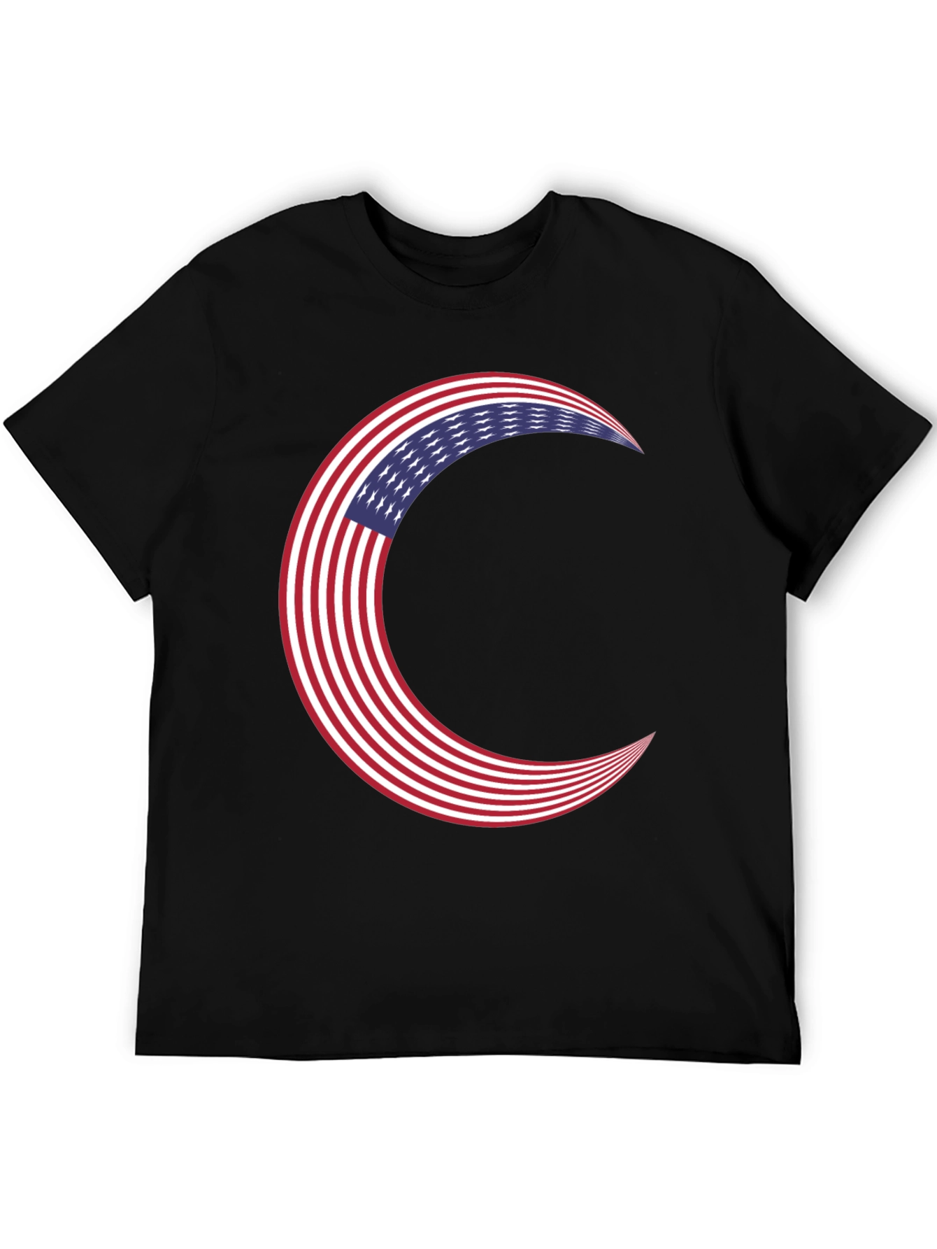 American Flag Crescent Moon T-Shirt