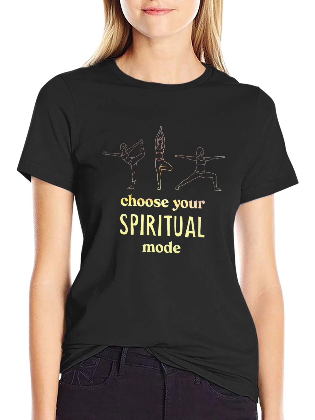 Spiritual Mode Yoga Graphic T-Shirt