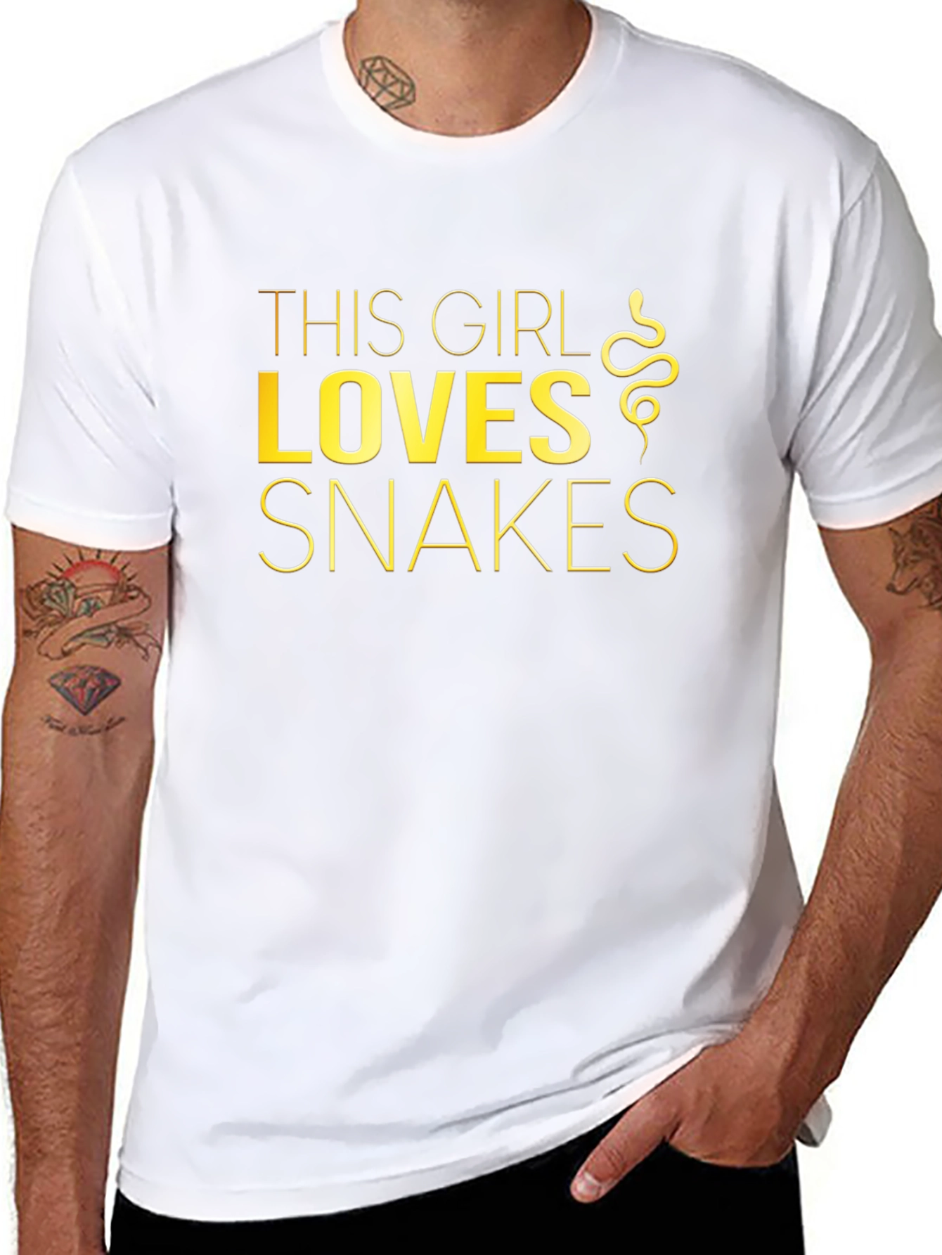 This Girl Loves Snakes T-Shirt - Black