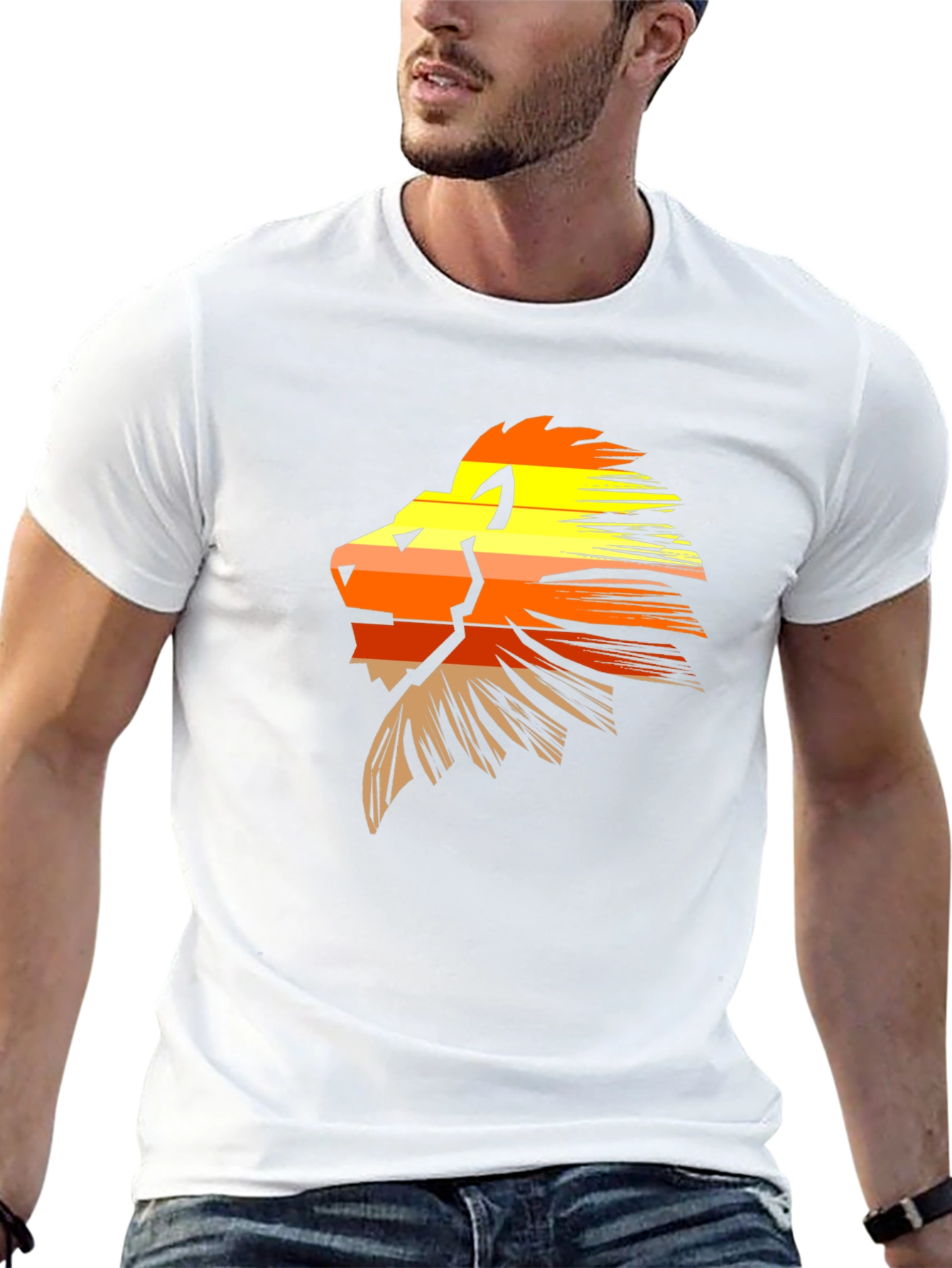 Lion Graphic Tee - Stylish Black T-Shirt