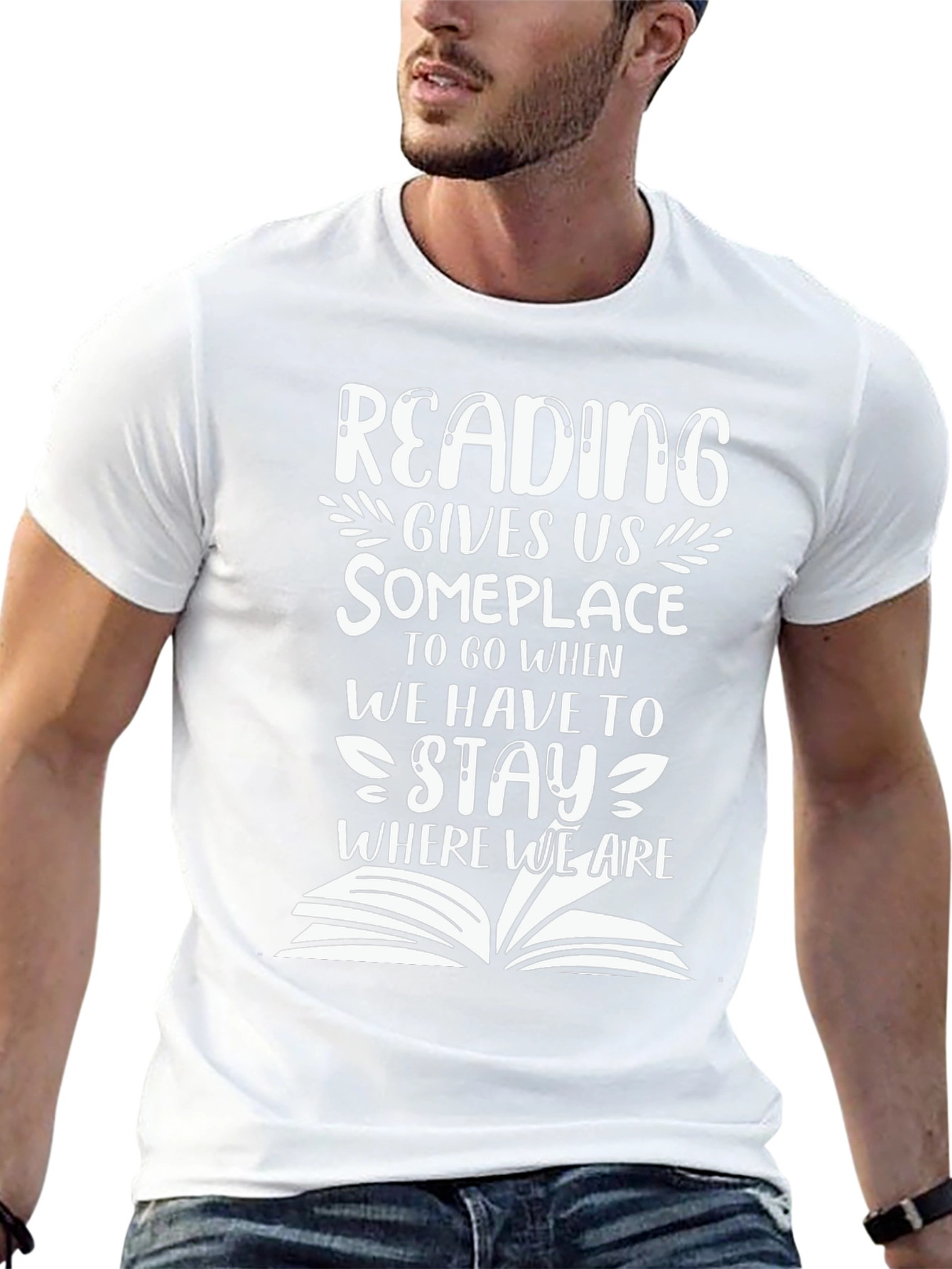 Reading Gives Us Someplace Black T-Shirt