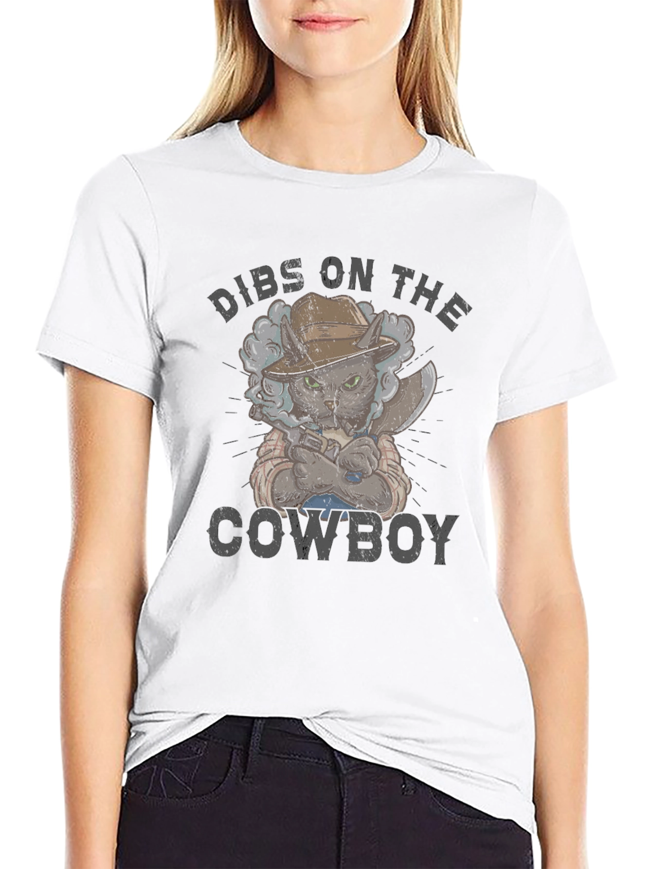 Dibs on the Cowboy Cat Graphic T-Shirt