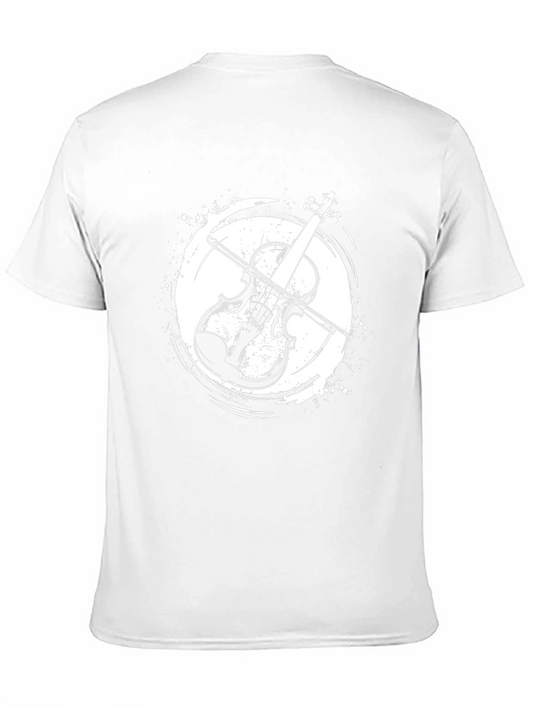 Violin Graphic Tee - Musical Instrument T-Shirt