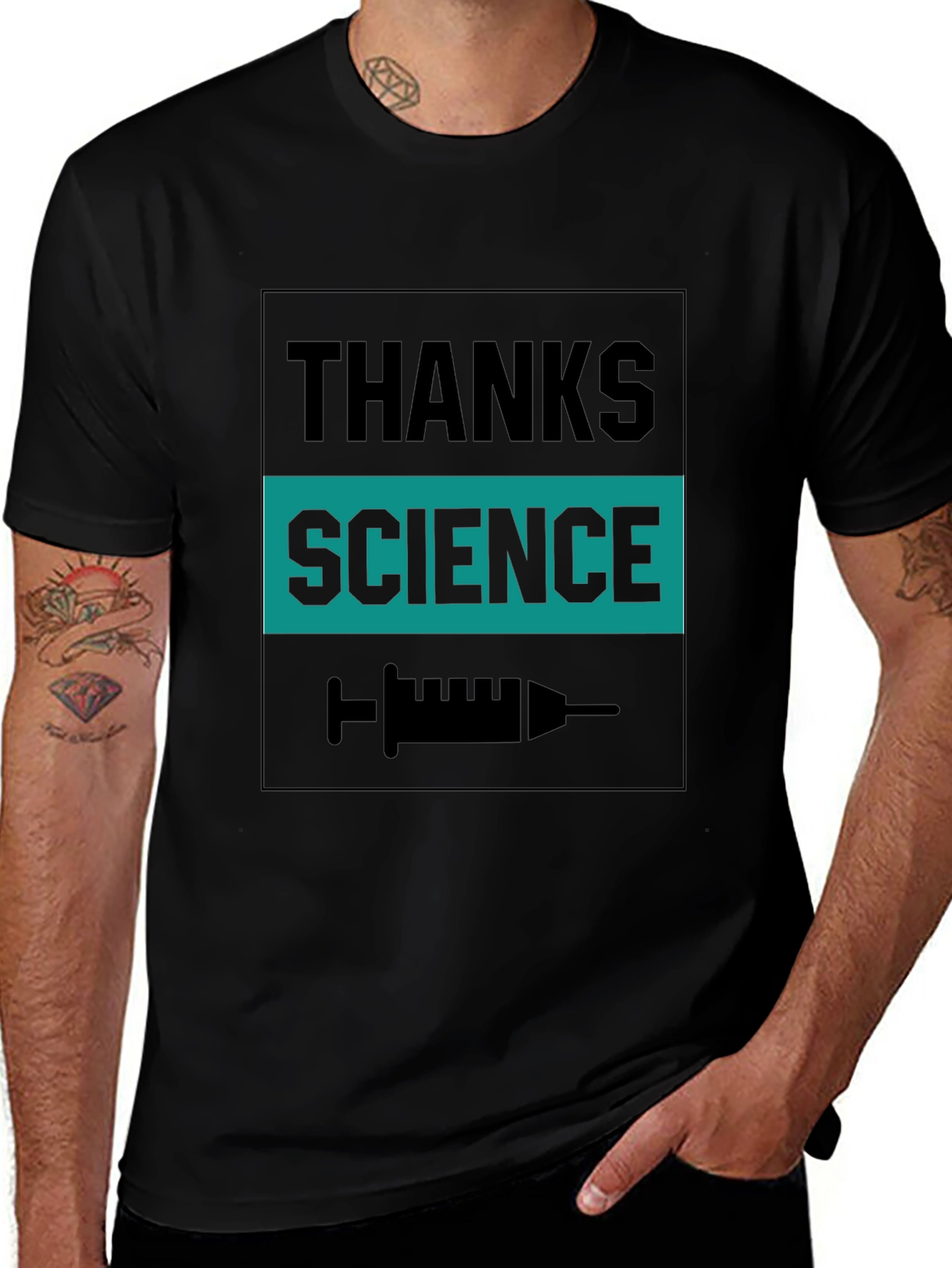 Thanks Science Black Graphic Tee