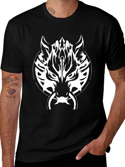 Wolf Head Graphic Black T-Shirt