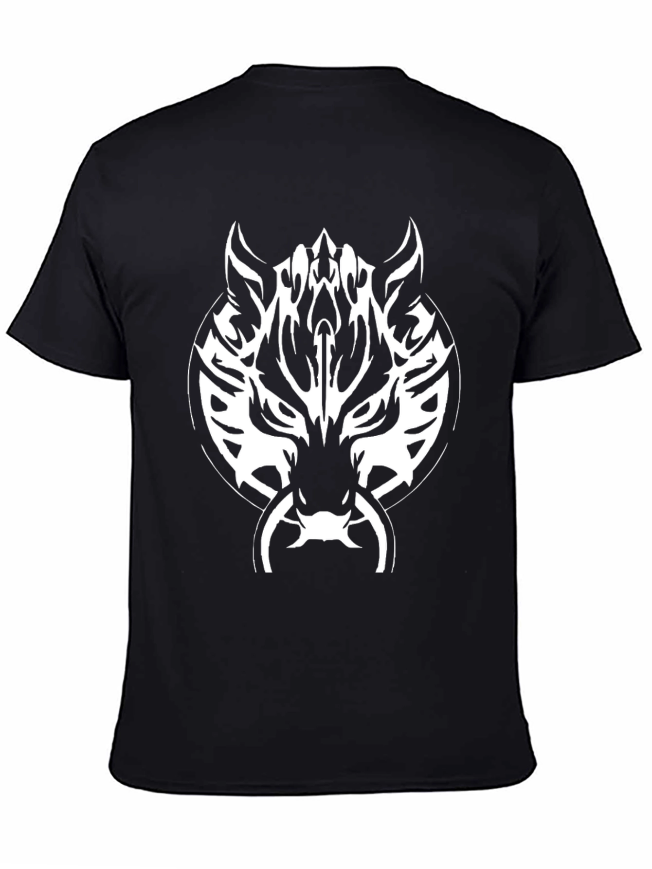 Wolf Head Graphic Black T-Shirt