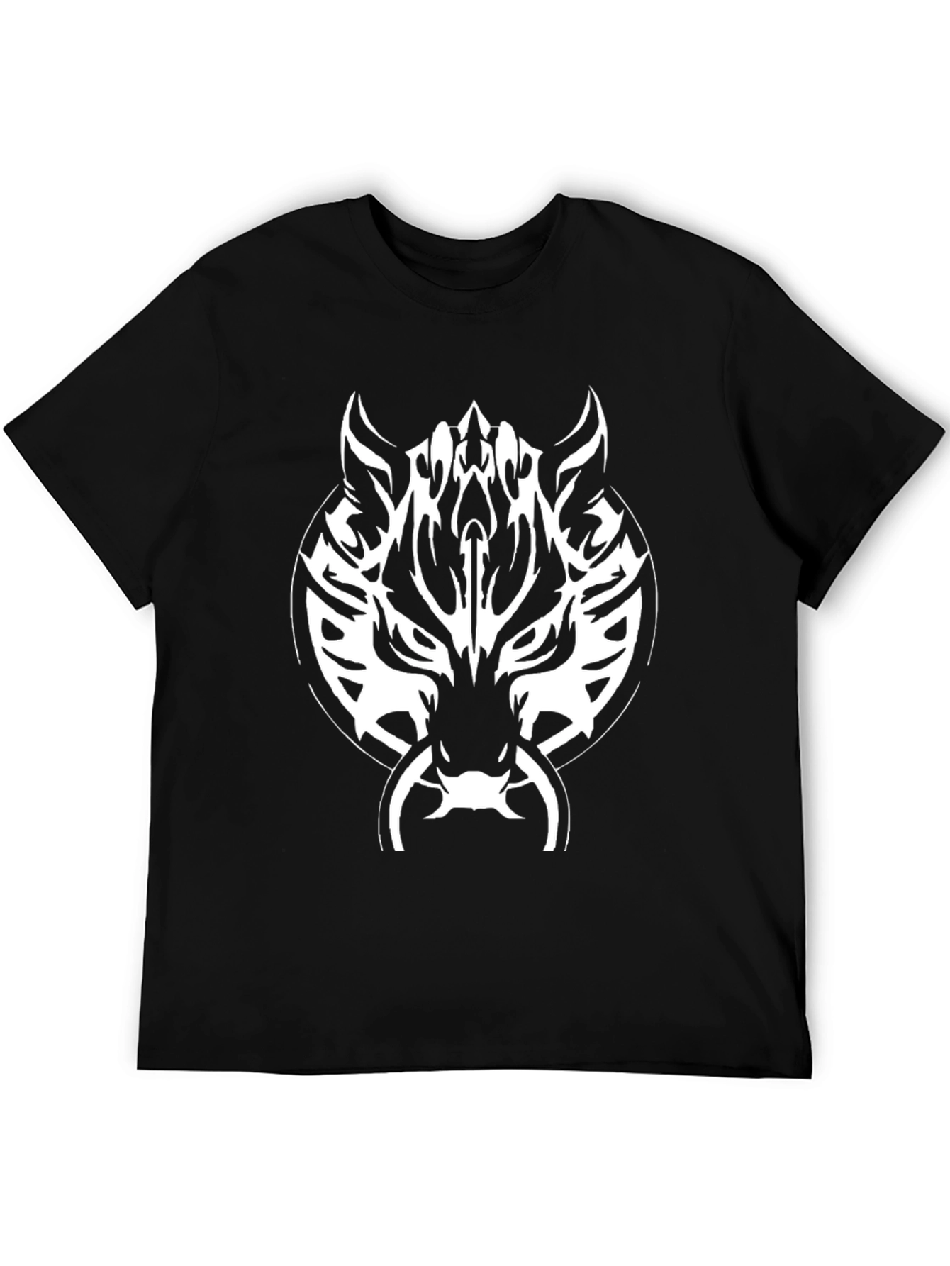 Wolf Head Graphic Black T-Shirt