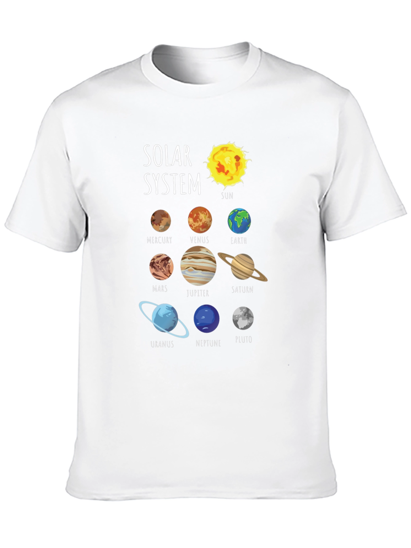 Solar System Planets Graphic T-Shirt