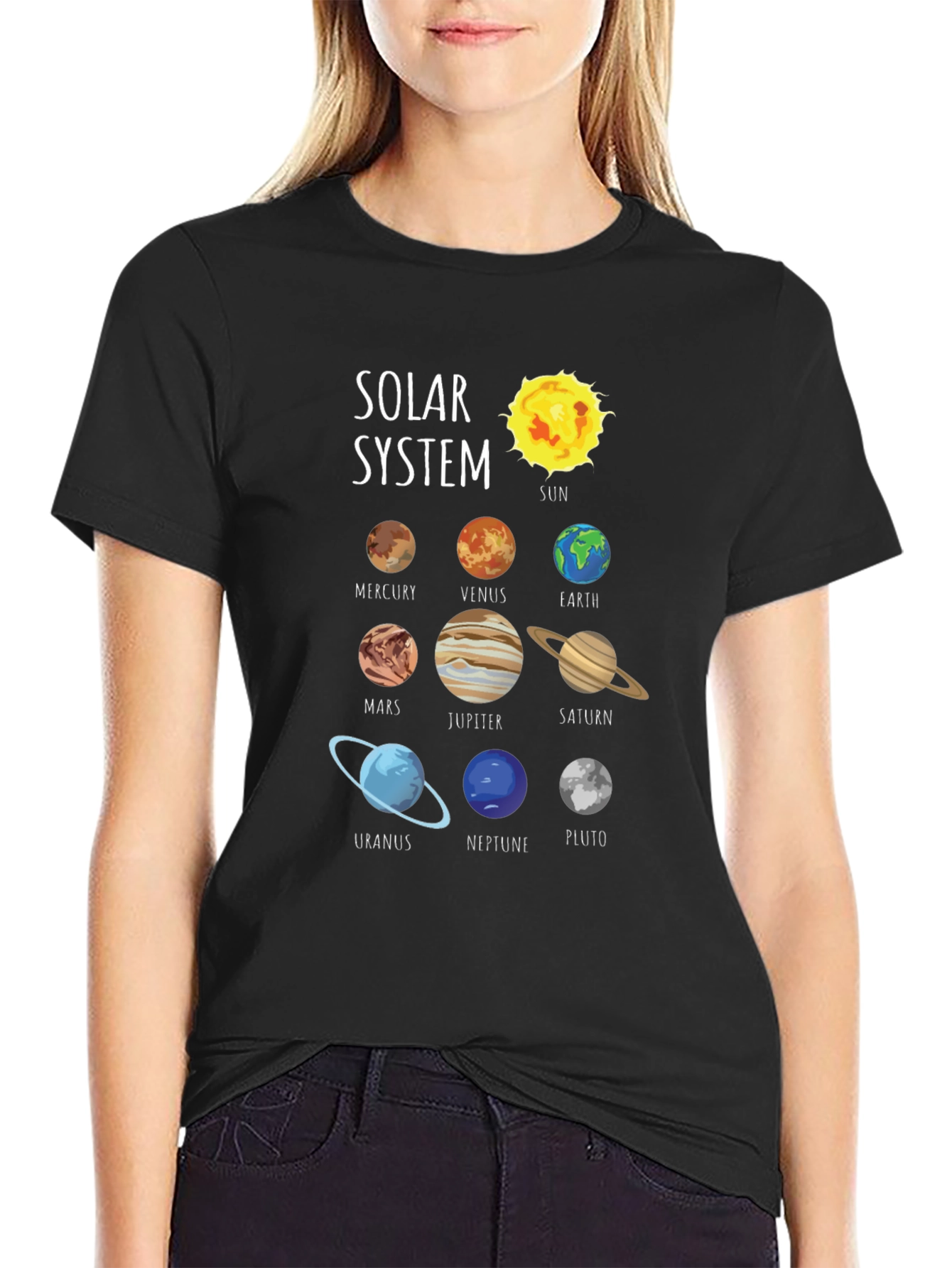 Solar System Planets Graphic T-Shirt