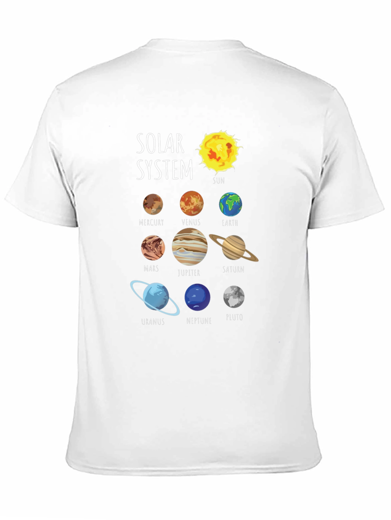 Solar System Planets Graphic T-Shirt