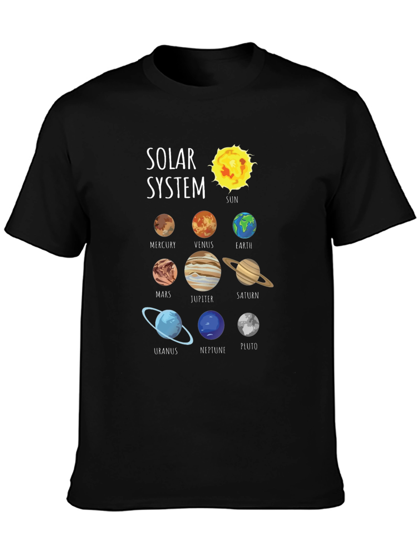 Solar System Planets Graphic T-Shirt