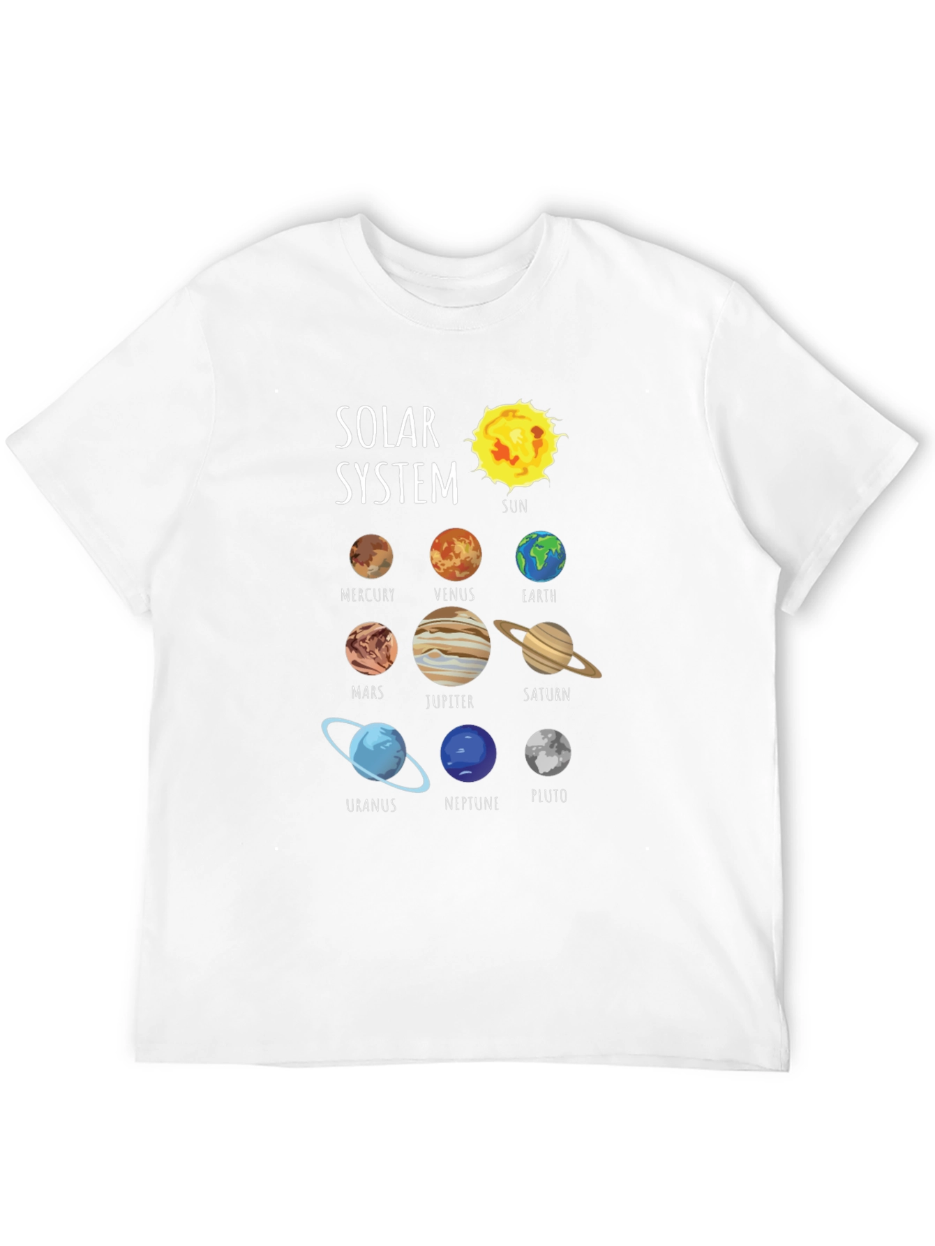Solar System Planets Graphic T-Shirt