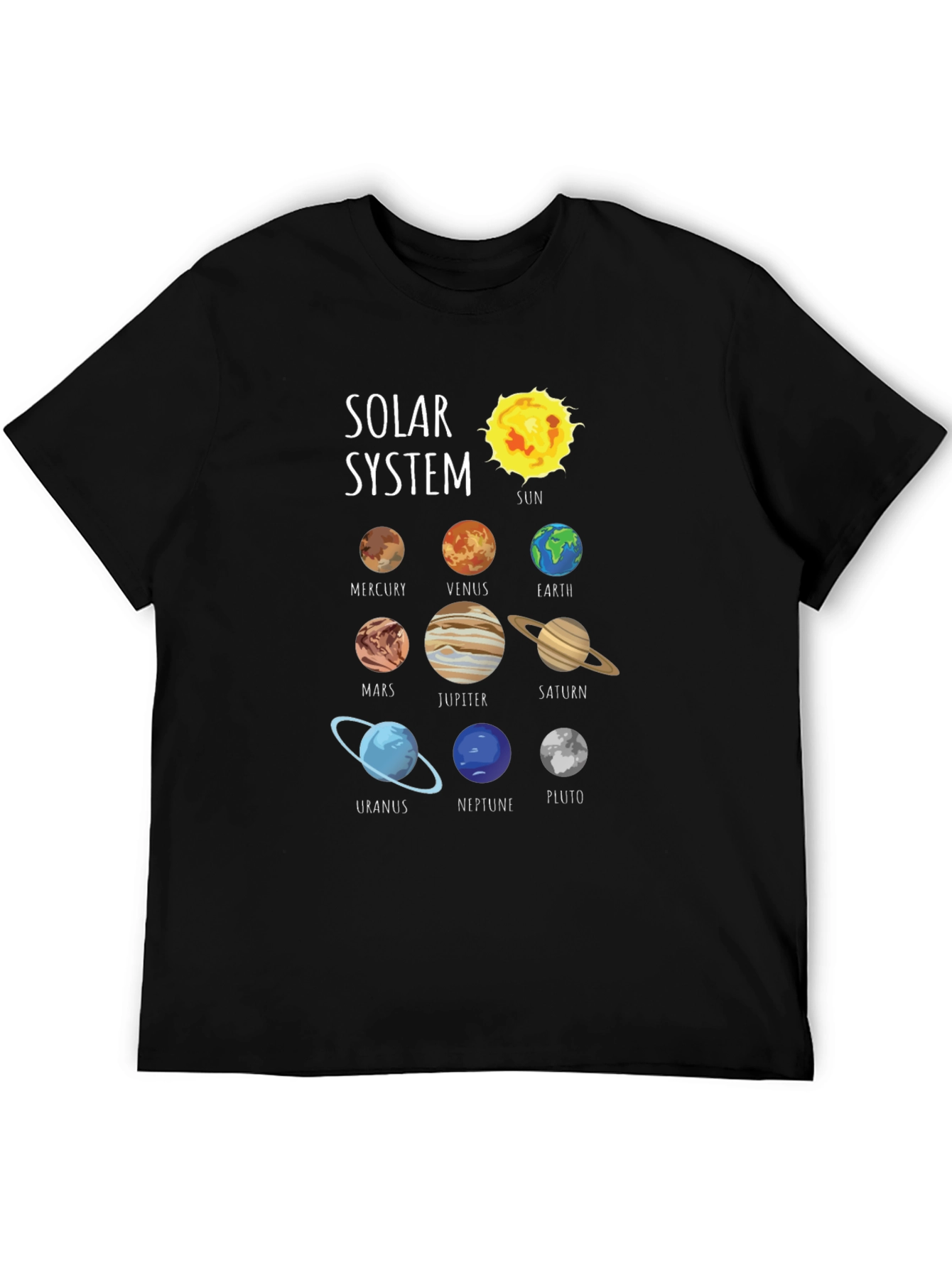 Solar System Planets Graphic T-Shirt
