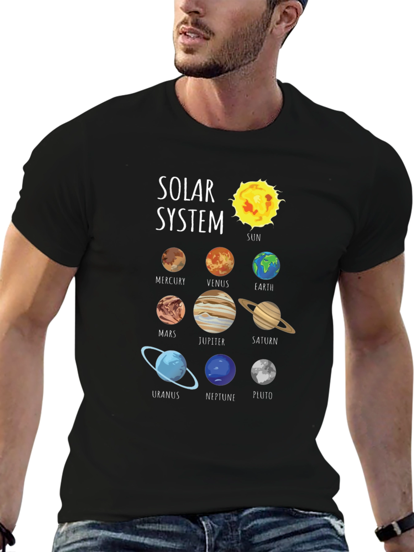 Solar System Planets Graphic T-Shirt