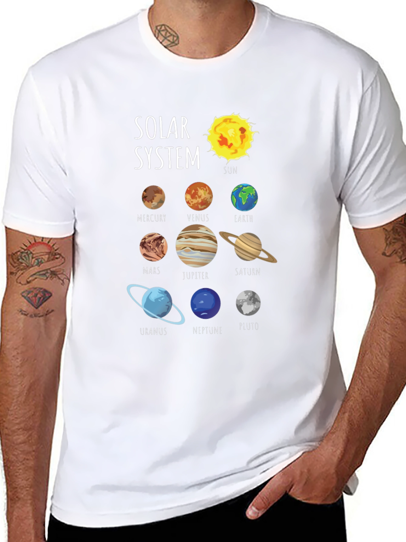 Solar System Planets Graphic T-Shirt