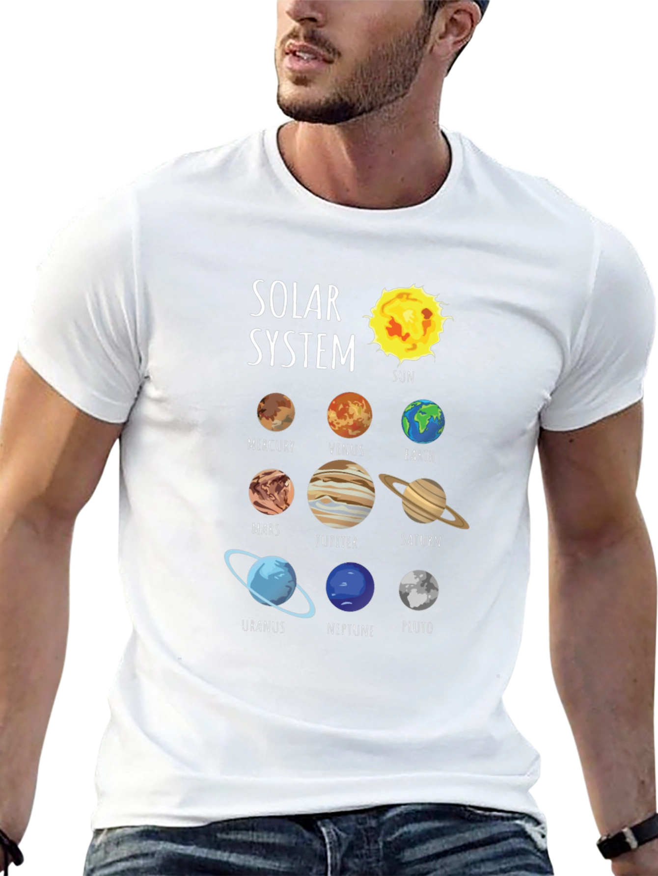 Solar System Planets Graphic T-Shirt