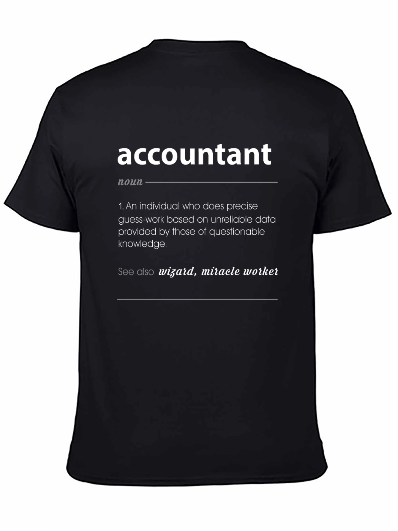 Accountant Definition T-Shirt - Novelty Job Humor Tee