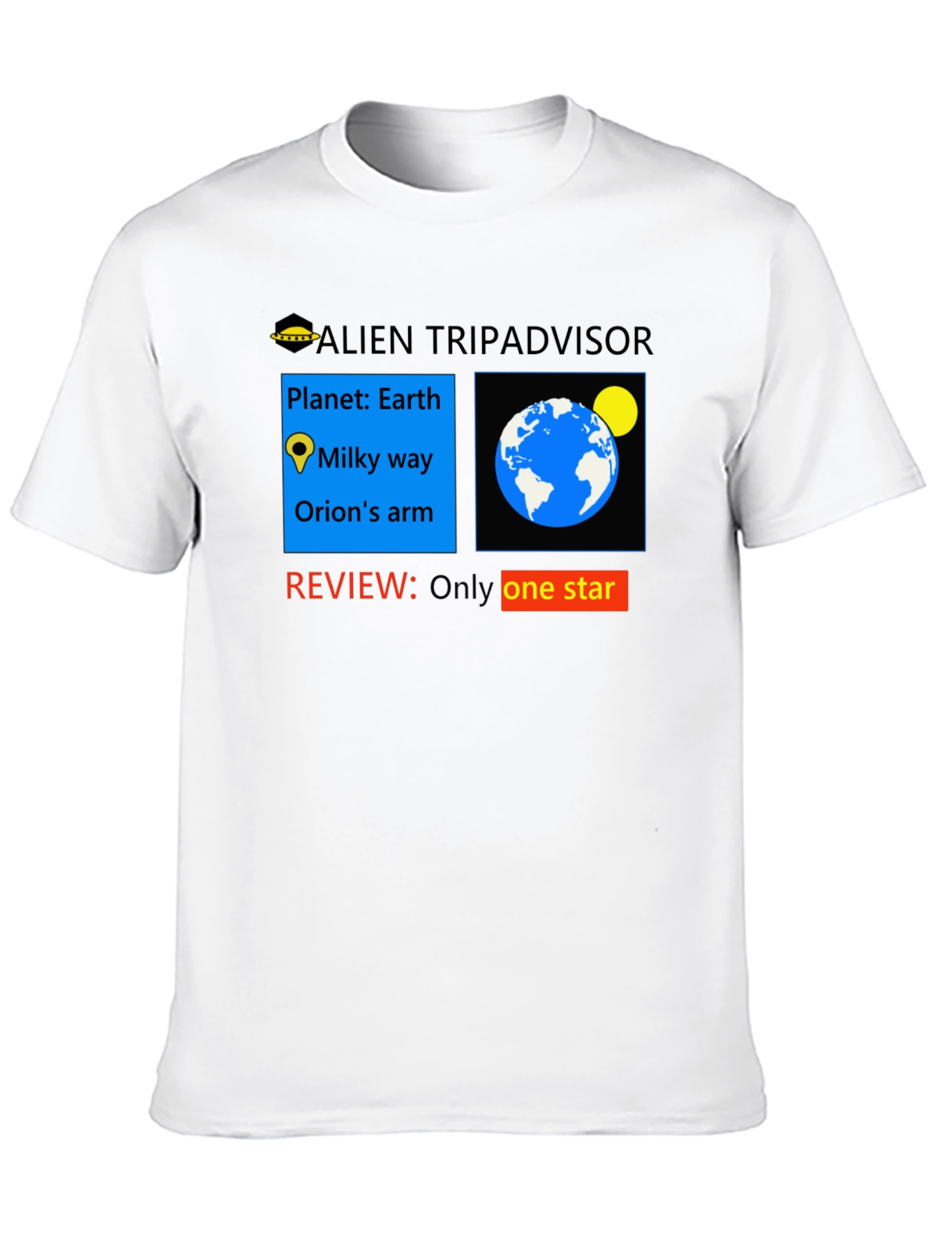 Alien Tripadvisor One-Star Review T-Shirt