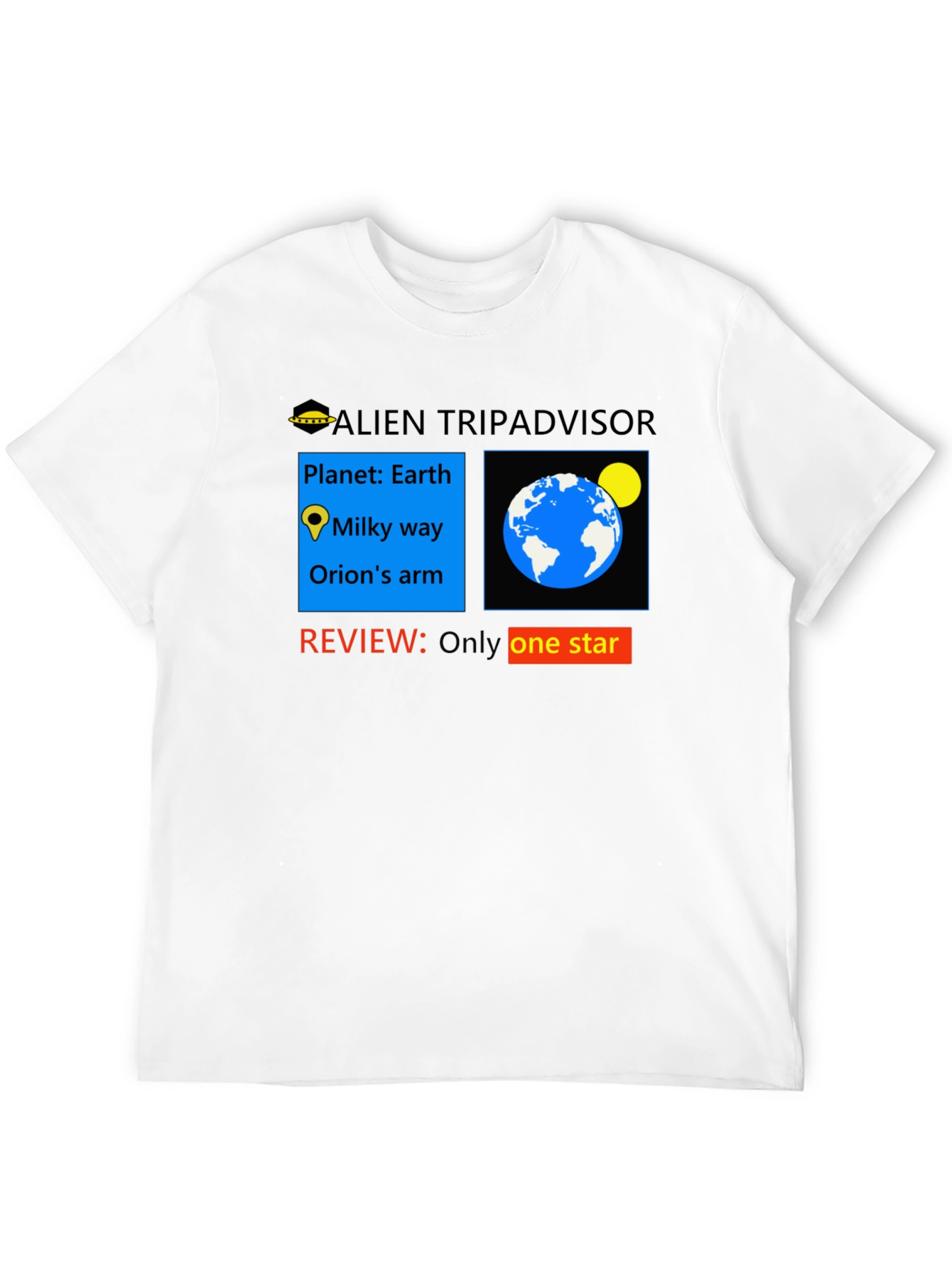 Alien Tripadvisor One-Star Review T-Shirt