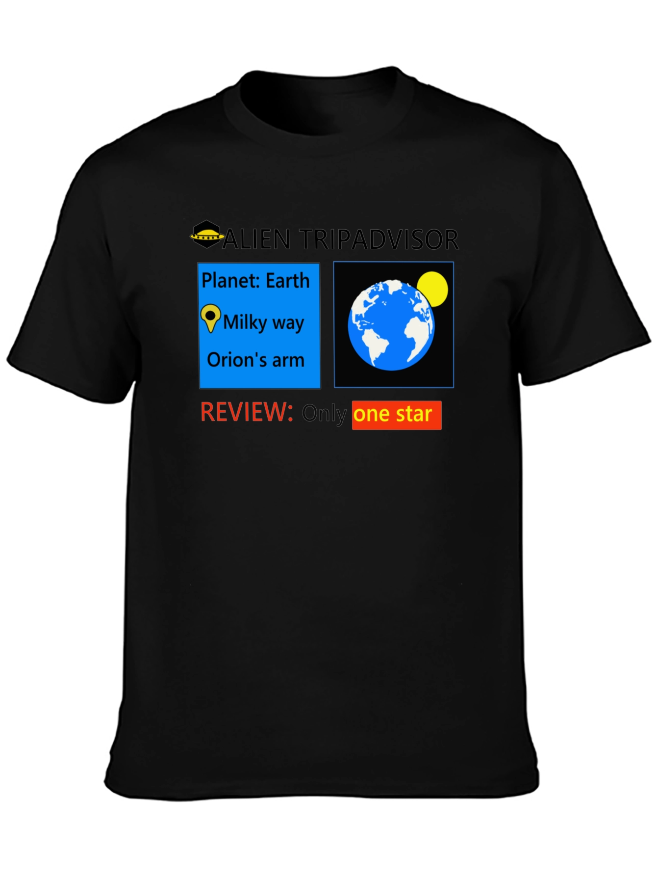 Alien Tripadvisor One-Star Review T-Shirt