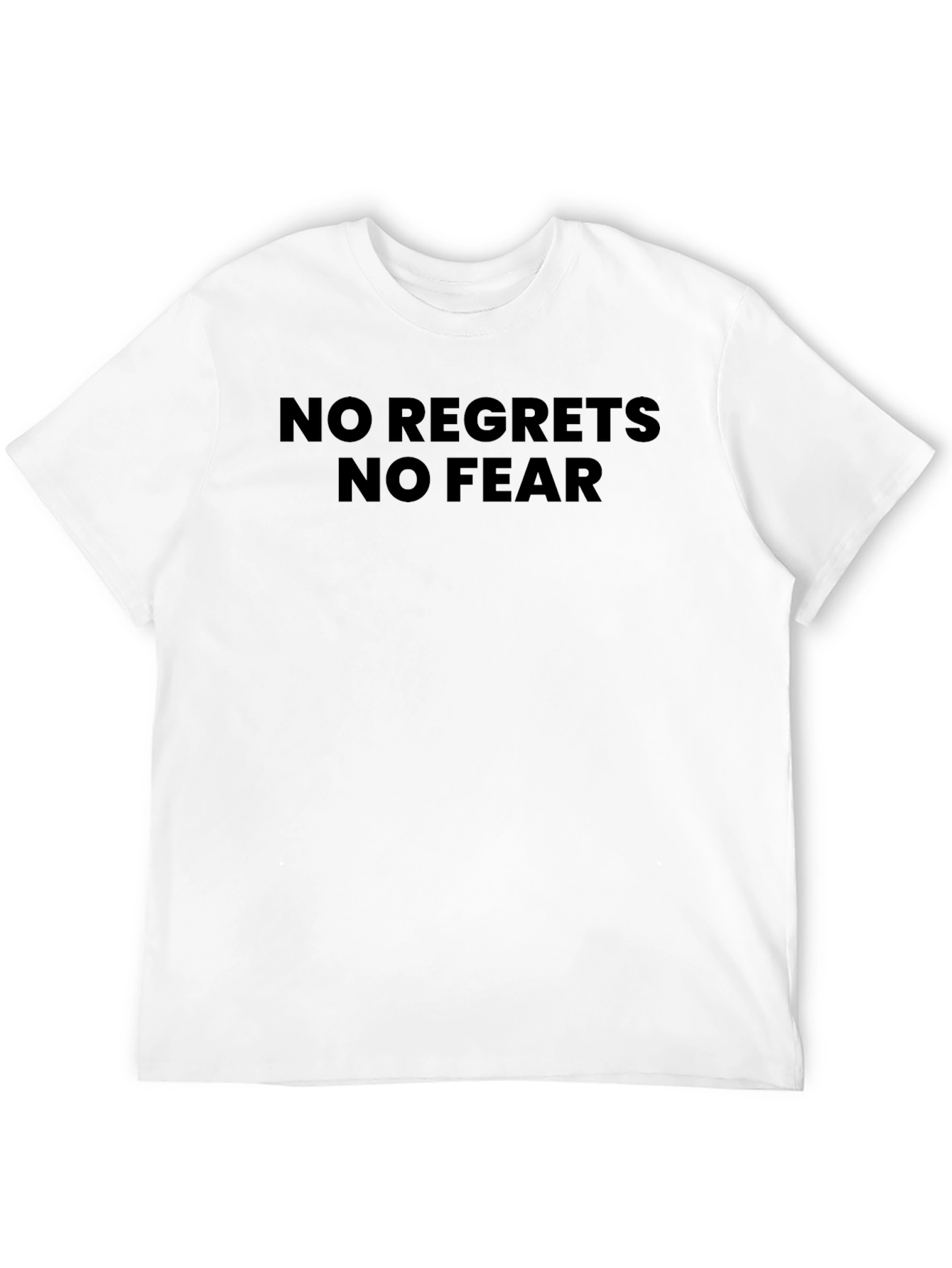 No Regrets No Fear Black T-Shirt
