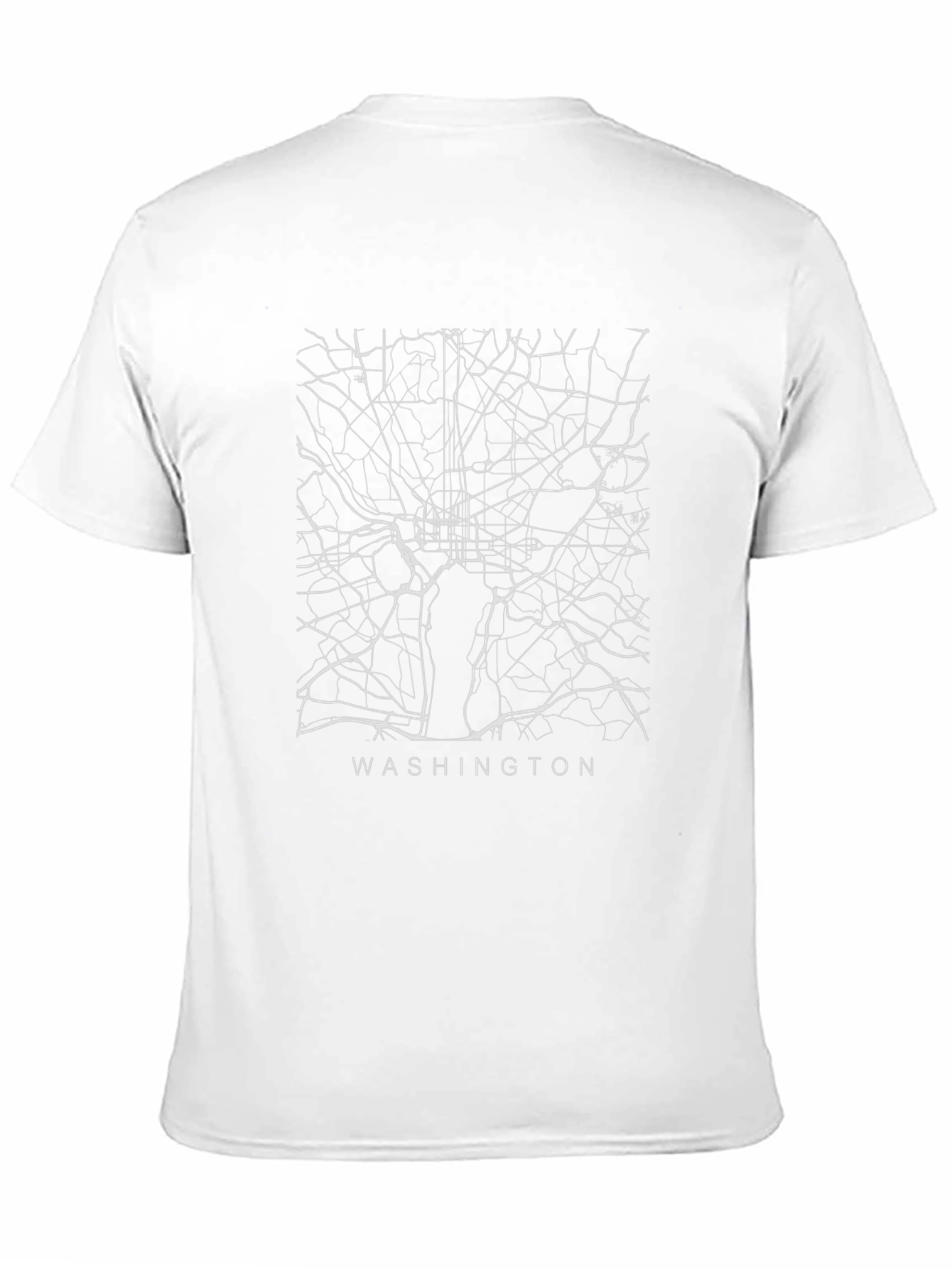 Washington D.C. Map Graphic T-Shirt - Black