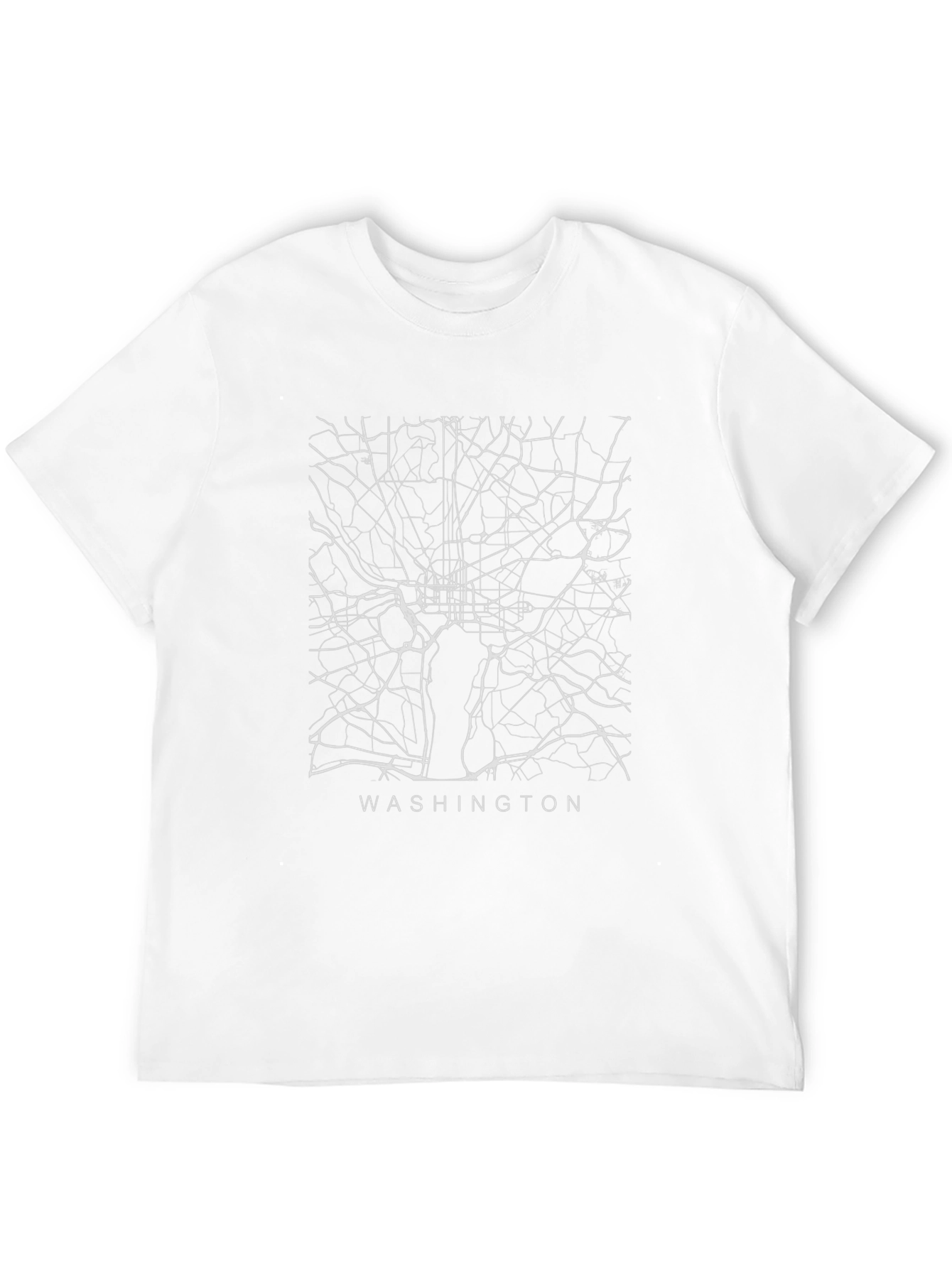Washington D.C. Map Graphic T-Shirt - Black