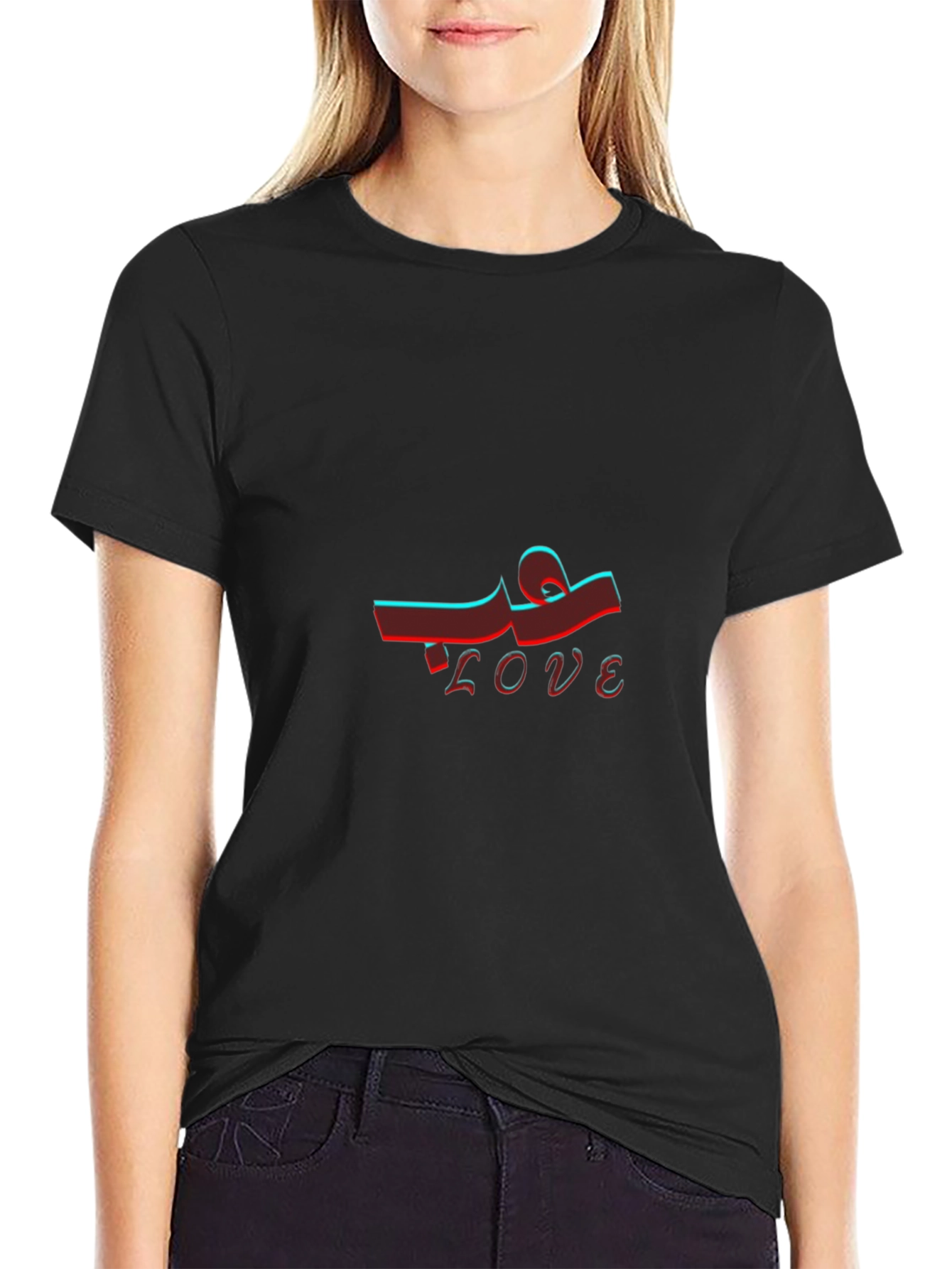 Trendy Love Graphic Black T-Shirt
