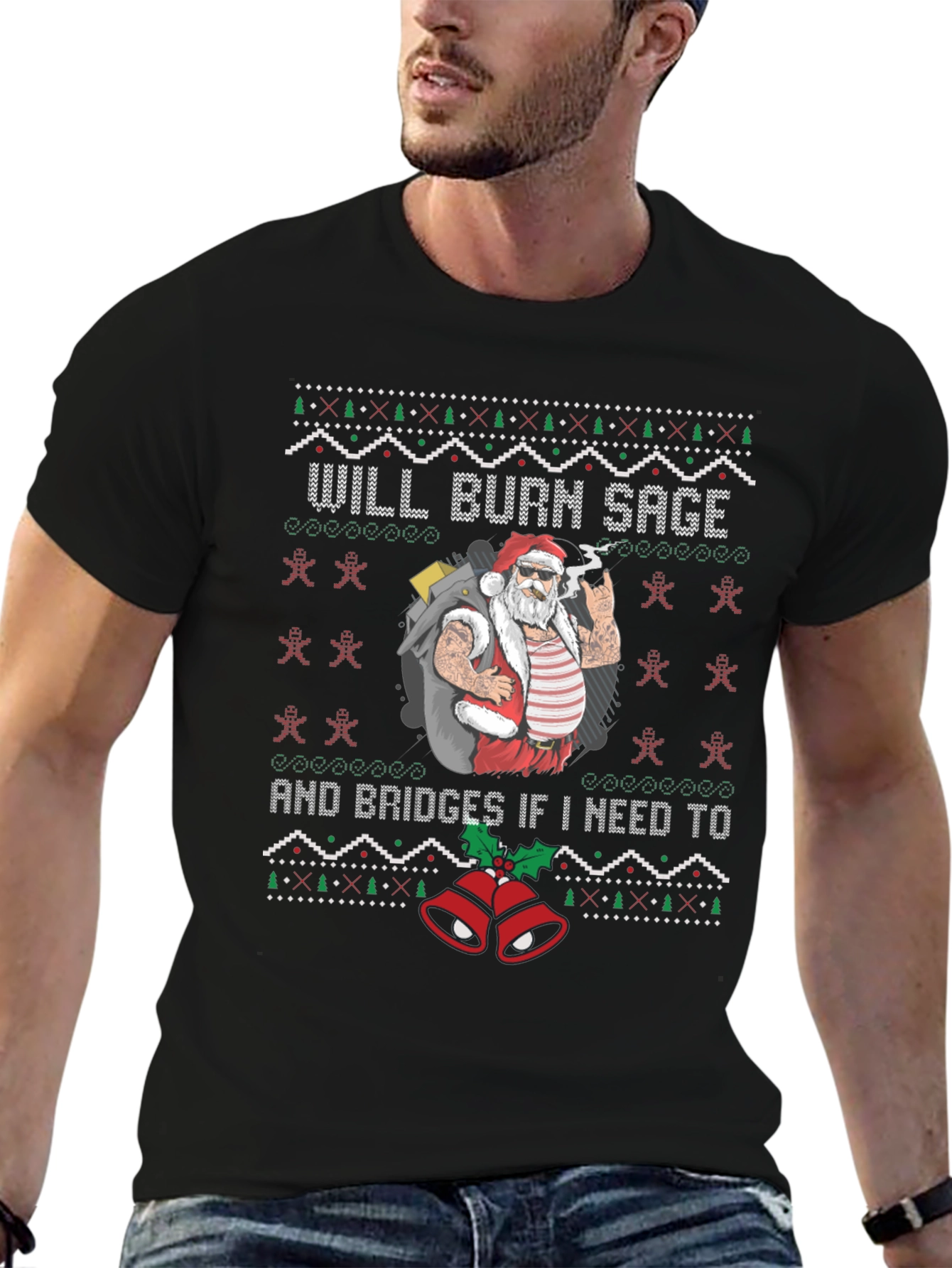 Will Burn Sage Santa Graphic Tee
