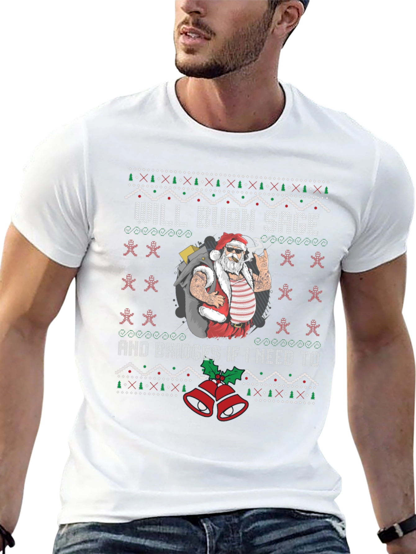Will Burn Sage Santa Graphic Tee